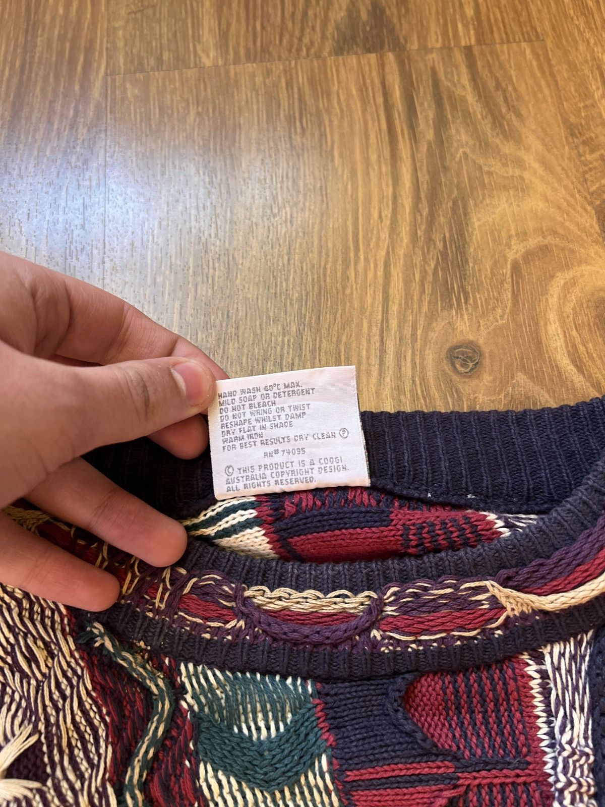 Coogi Rare Coogi 3D Knit / Sweater (Red/White/Green) Size US XL / EU 56 / 4 - 8 Thumbnail
