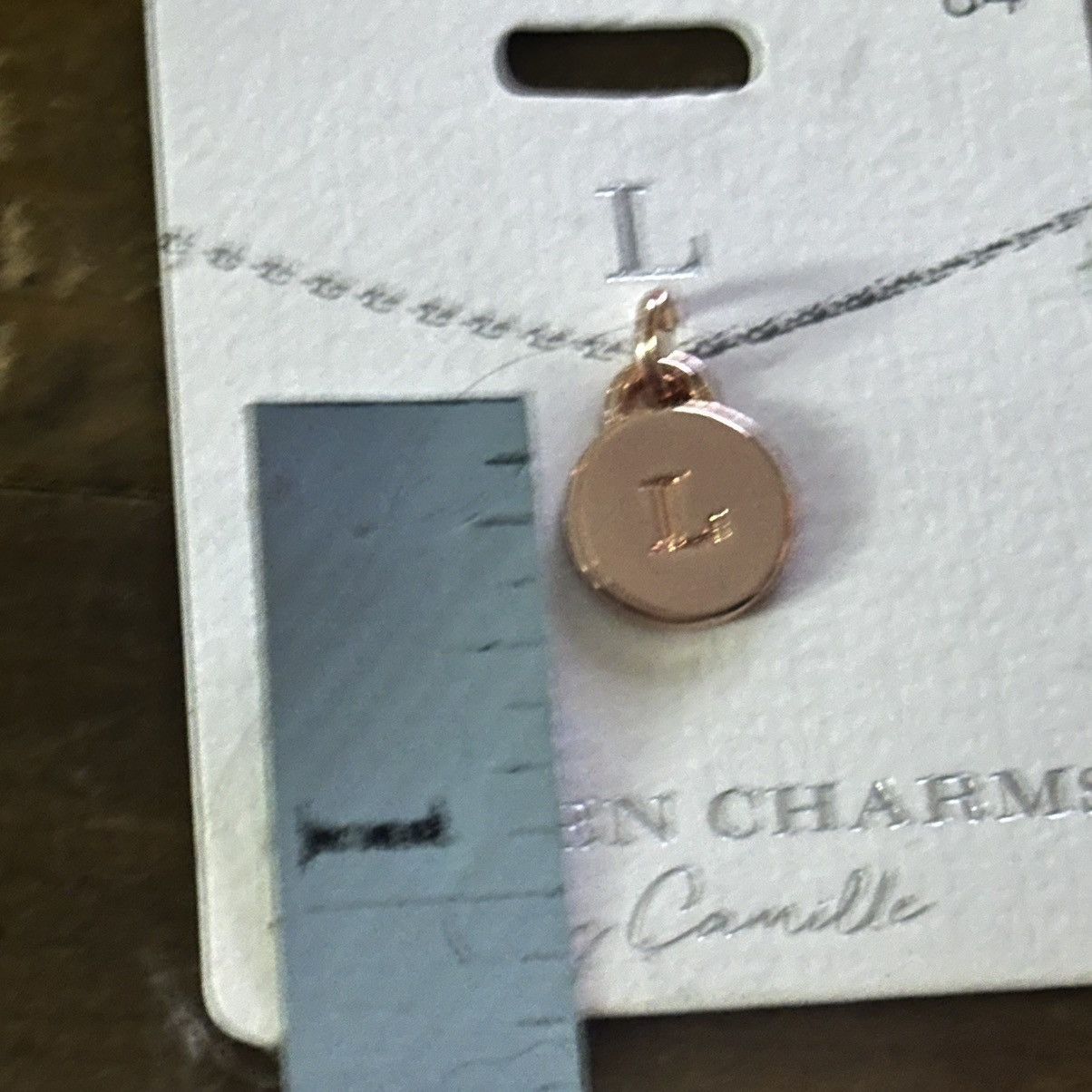 Other Chosen Charms by Camille rose gold letter L disc pendant Size ONE SIZE - 2 Thumbnail