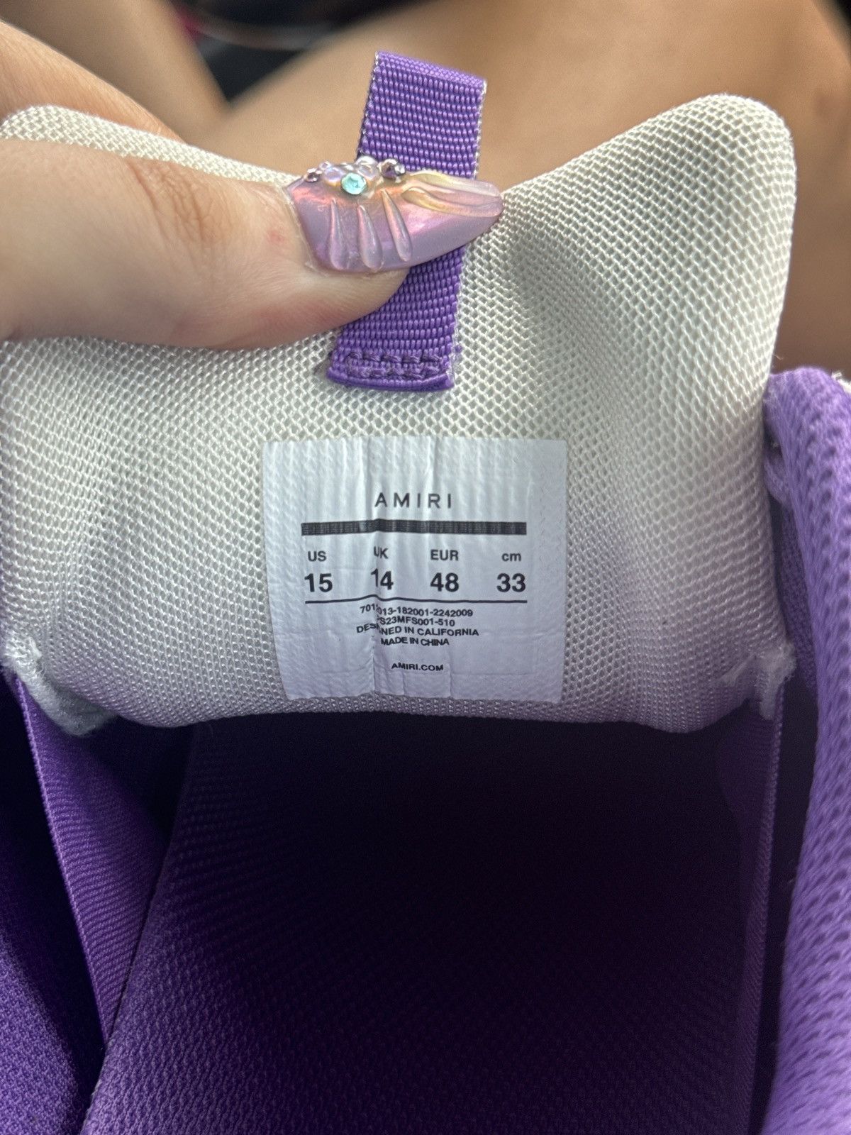 Amiri Amiri Bone Runner White/Purple Sneakers Size US 15 / EU 48 - 6 Thumbnail
