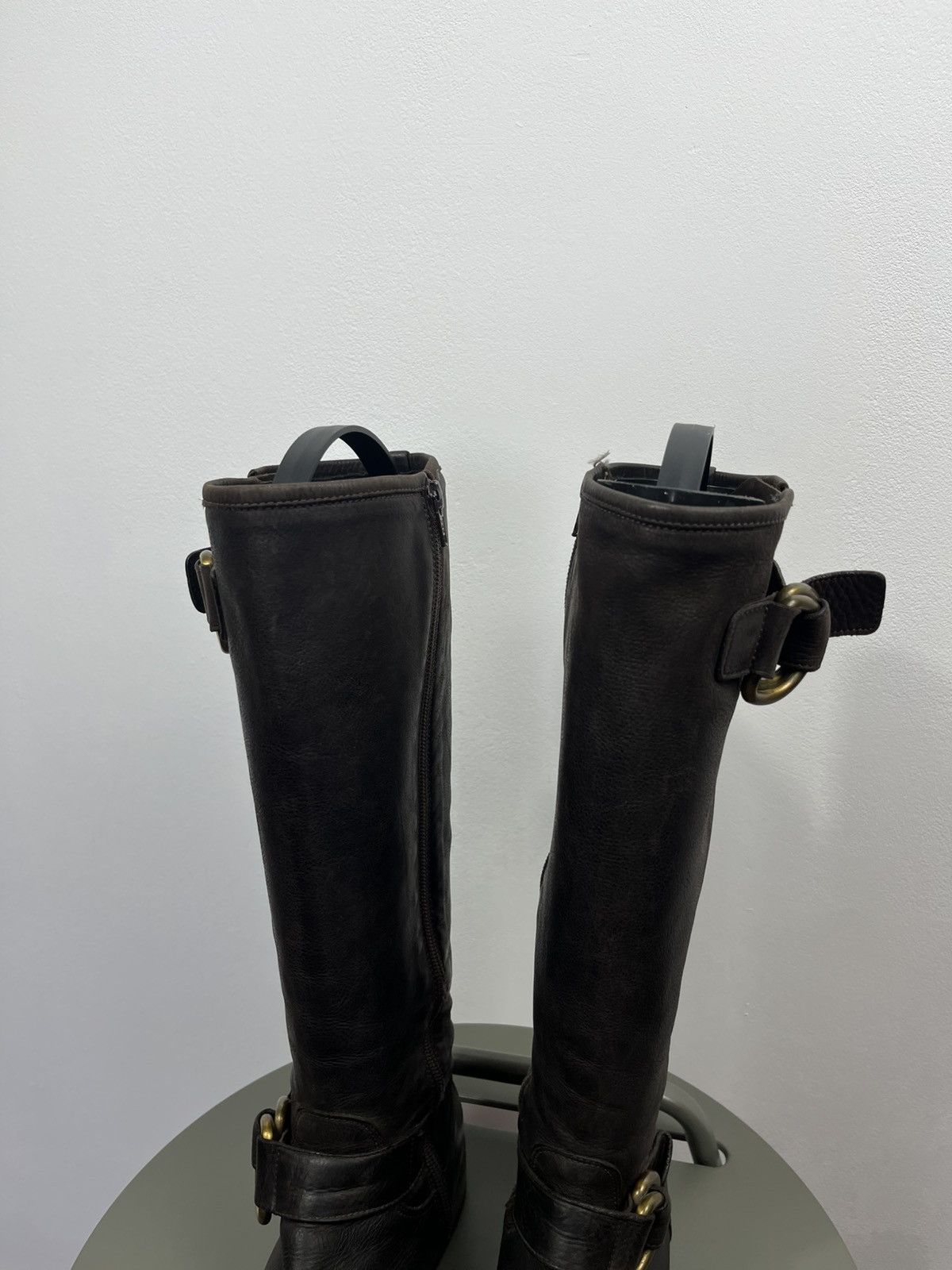 Other Women’s Brown Leather Knee High Boots Ring Strap Riding 37 Size US 6 / IT 36 - 8 Thumbnail