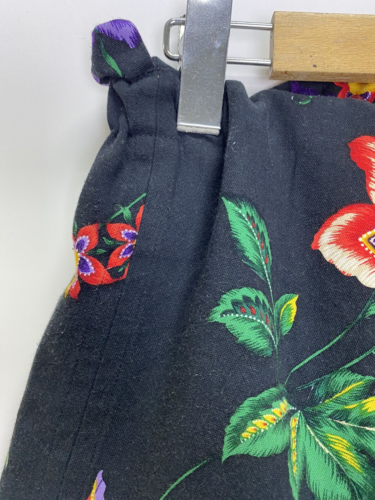 Limi Feu × Yohji Yamamoto Y’s bis LIMI mini skirt black floral Size 26" / US 2 / IT 38 - 6 Thumbnail