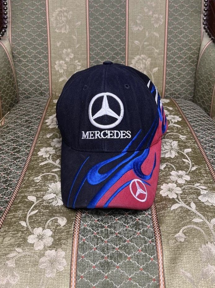 Mercedes-Benz Vintage Mercedes Benz Flames Y2K Cap Os Size ONE SIZE - 2 Thumbnail