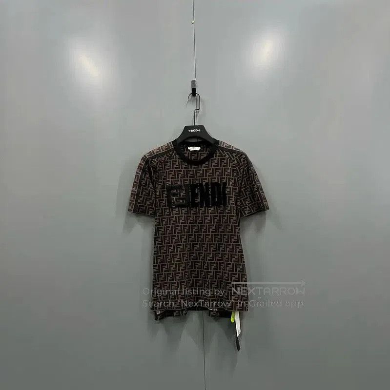 Fendi Fendi Brown Short Sleeve Logo T-Shirt . Size S / US 4 / IT 40 - 1 Thumbnail