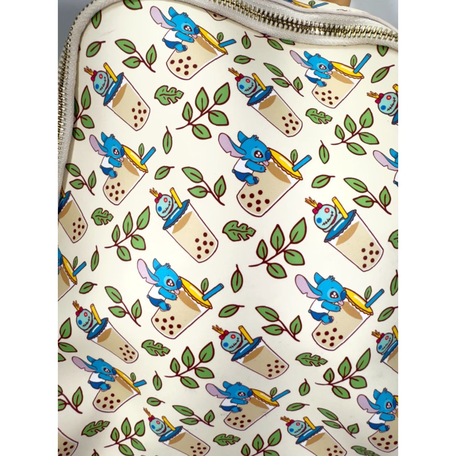 Vintage Loungefly Disney Lilo & Stitch Boba Mini Backpack Purse Womens Cream Zipper Bag Size ONE SIZE - 2 Thumbnail