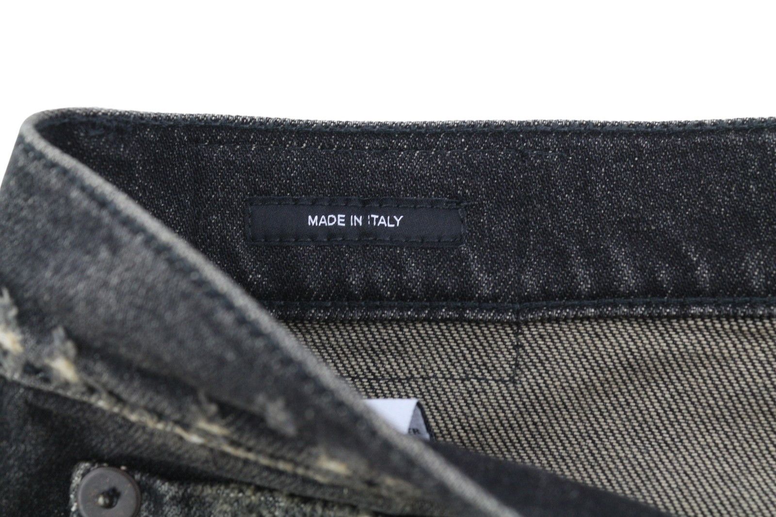 R13 BOYFRIEND 26 Distress Ripped Straight Abbey Black 84485 Size 26" / US 2 / IT 38 - 8 Thumbnail