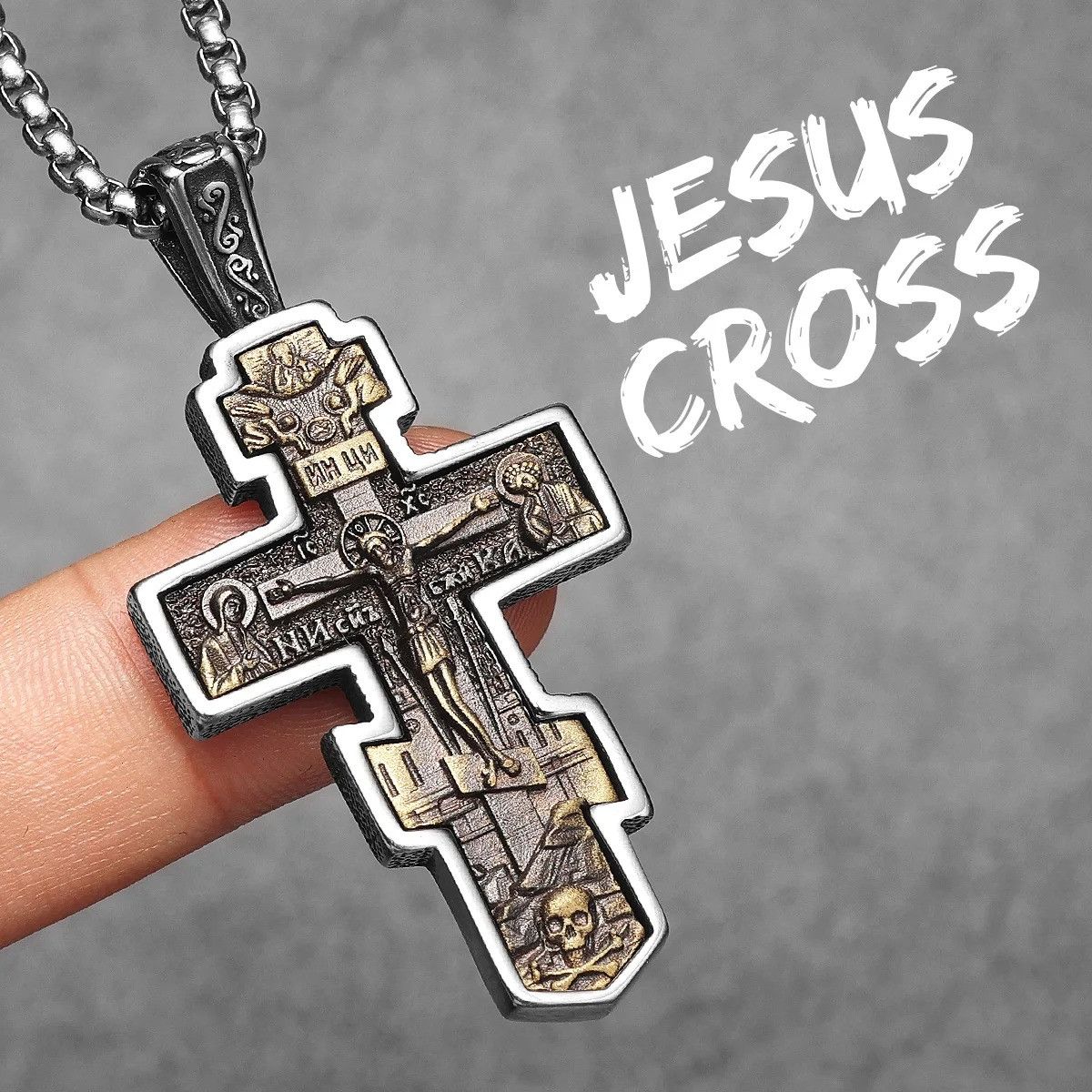 Other Retro Jesus Cross Pendant Accessories Necklace Gifts Size ONE SIZE - 7 Thumbnail