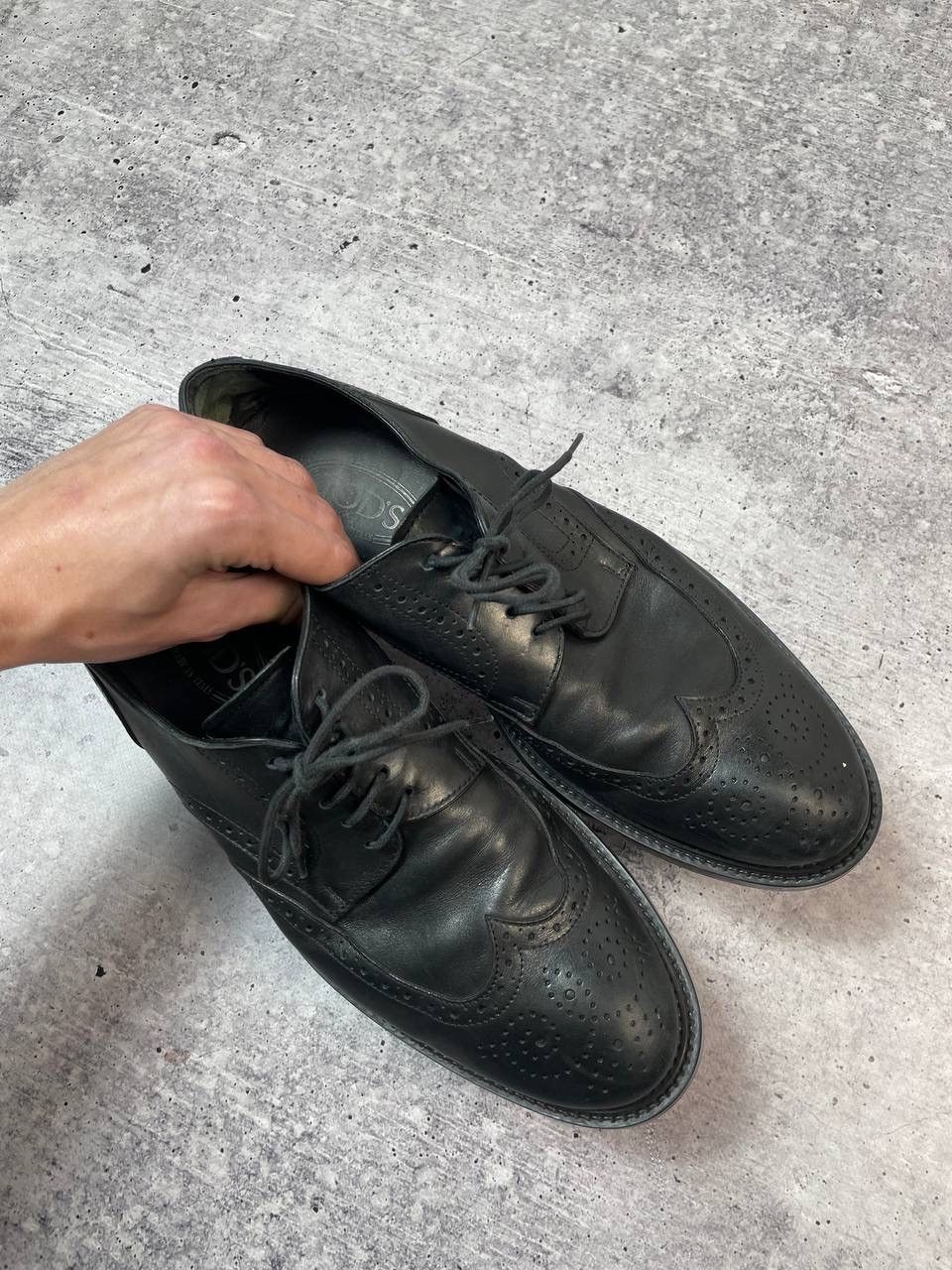 Tod's Vintage Tods Leather Derby Brouge Oxford Shoes Y2K Size US 10 / EU 43 - 2 Thumbnail