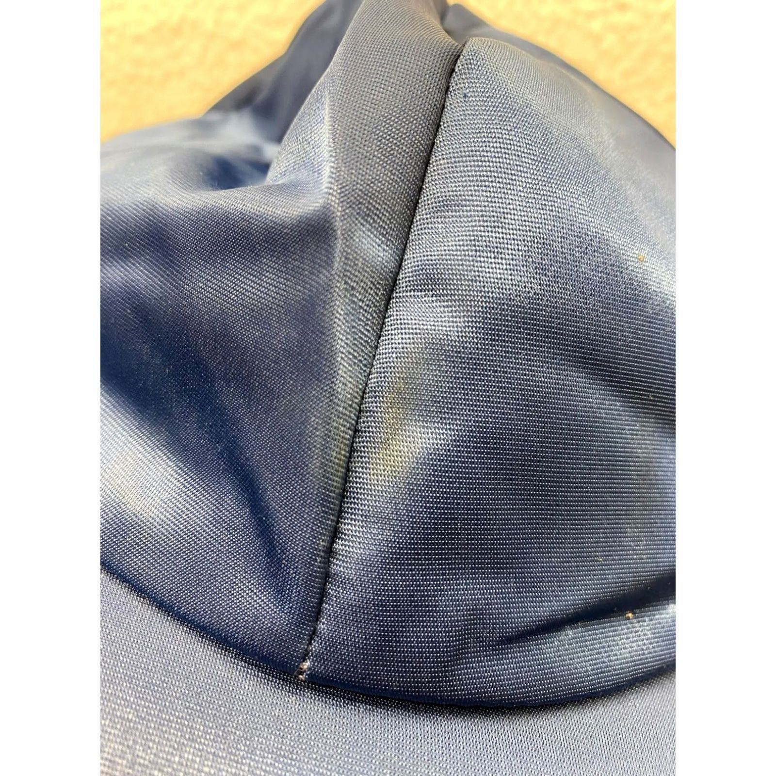 DKNY VINTAGE DKNY Hat Large Mens Blue Silky 1990s Adjustable Some Small Marks Size ONE SIZE - 5 Thumbnail