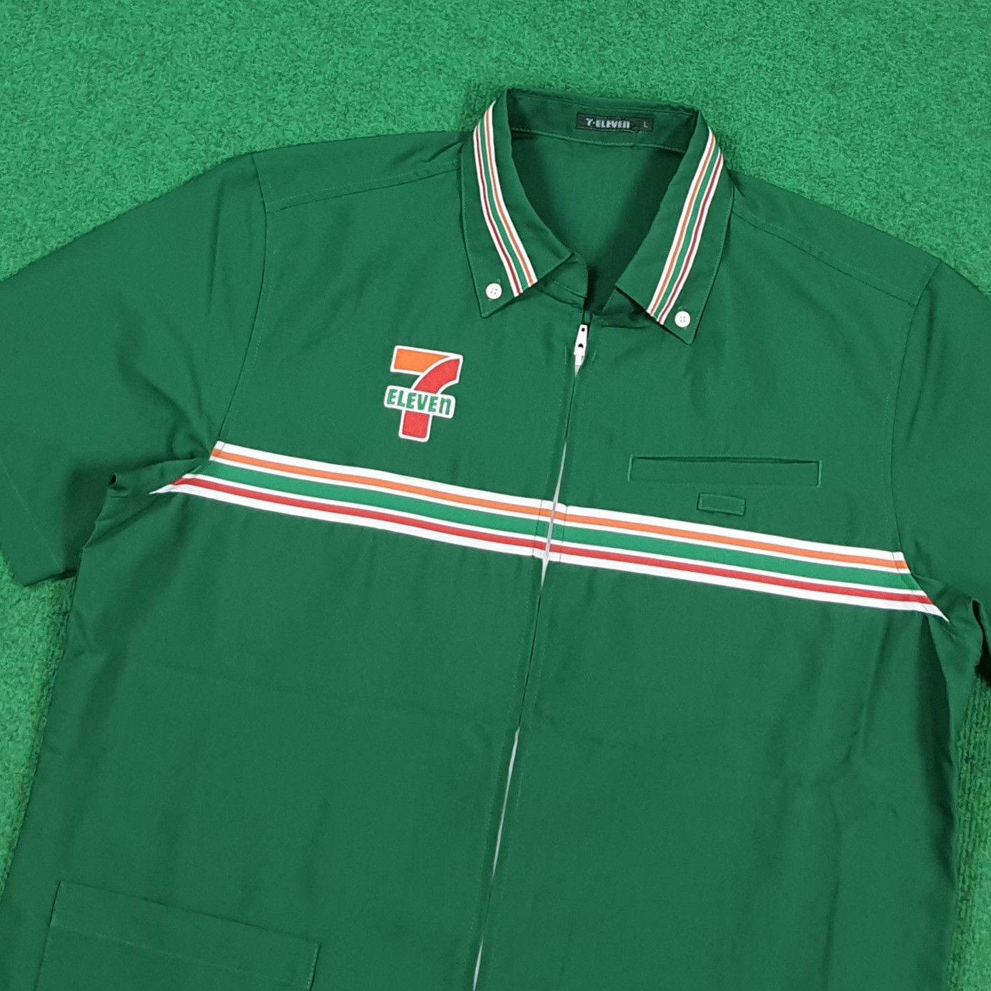 Japanese Brand Vintage 7-Eleven Japan Worker Uniform Zipper Jacket E1A22 Size US L / EU 52-54 / 3 - 2 Thumbnail