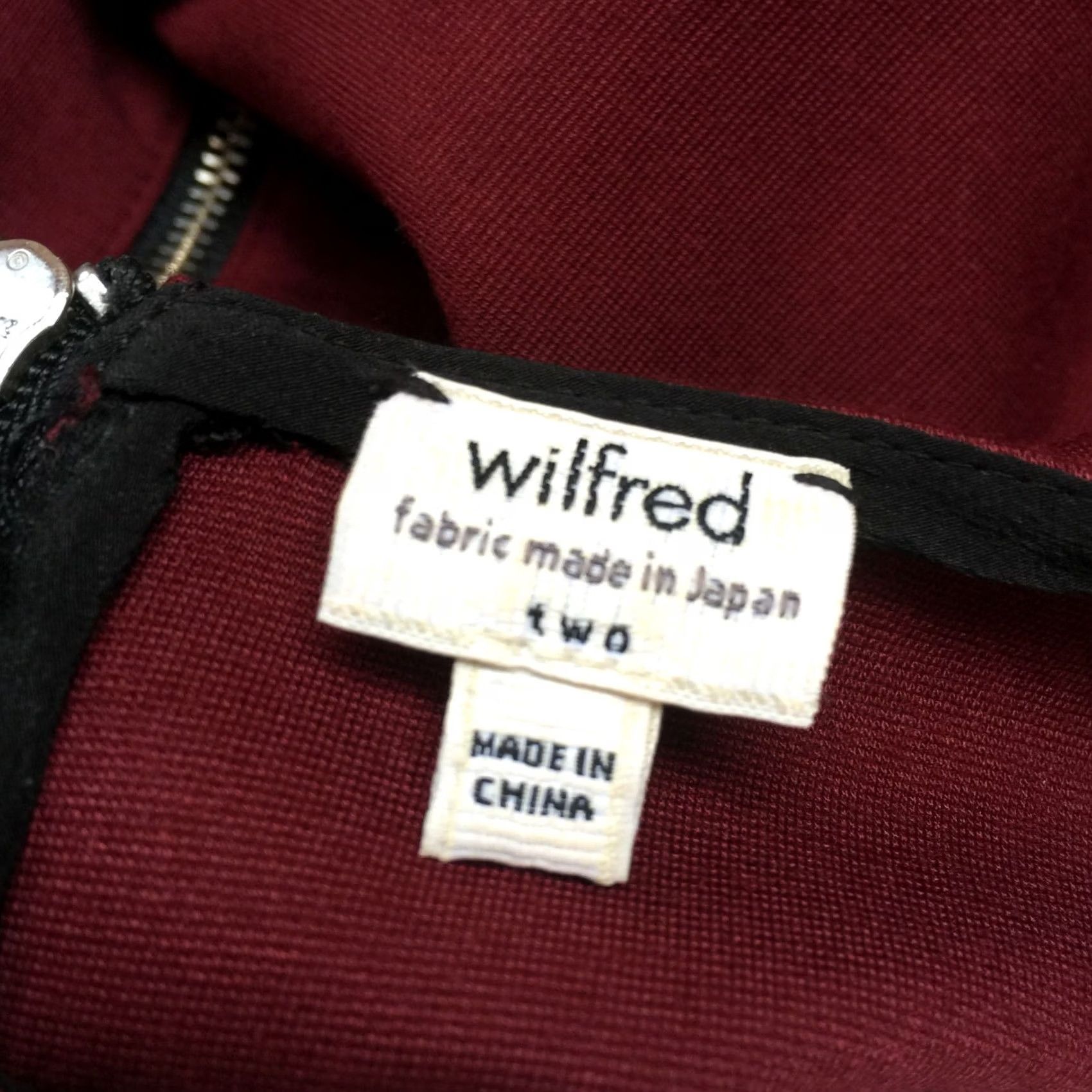 Vintage Wilfred Women's Long Sleeve Fit & Flare Tartine Dress Plum Size 2 2D 10 Size XS / US 0-2 / IT 36-38 - 3 Thumbnail