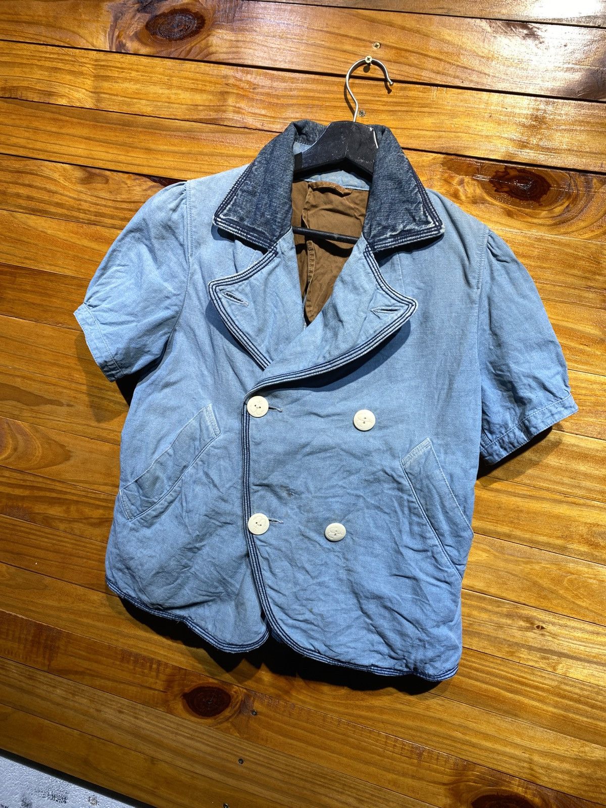 Kapital Kapital Japan Vintage Denim Short Sleeve Double-Breasted Size S / US 4 / IT 40 - 4 Thumbnail