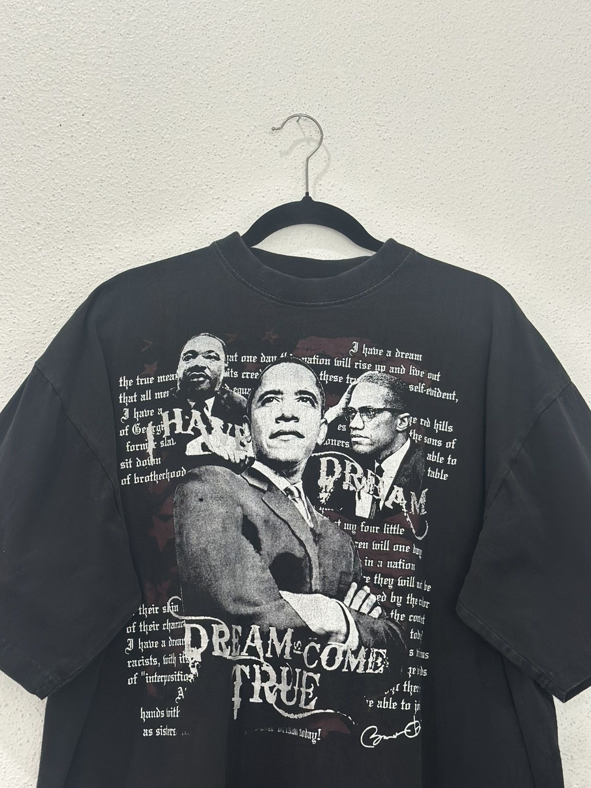 Rap Tees Vintage MLK Malcom X Obama 2008 Tshirt XXL President Tee Size US XXL / EU 58 / 5 - 2 Thumbnail