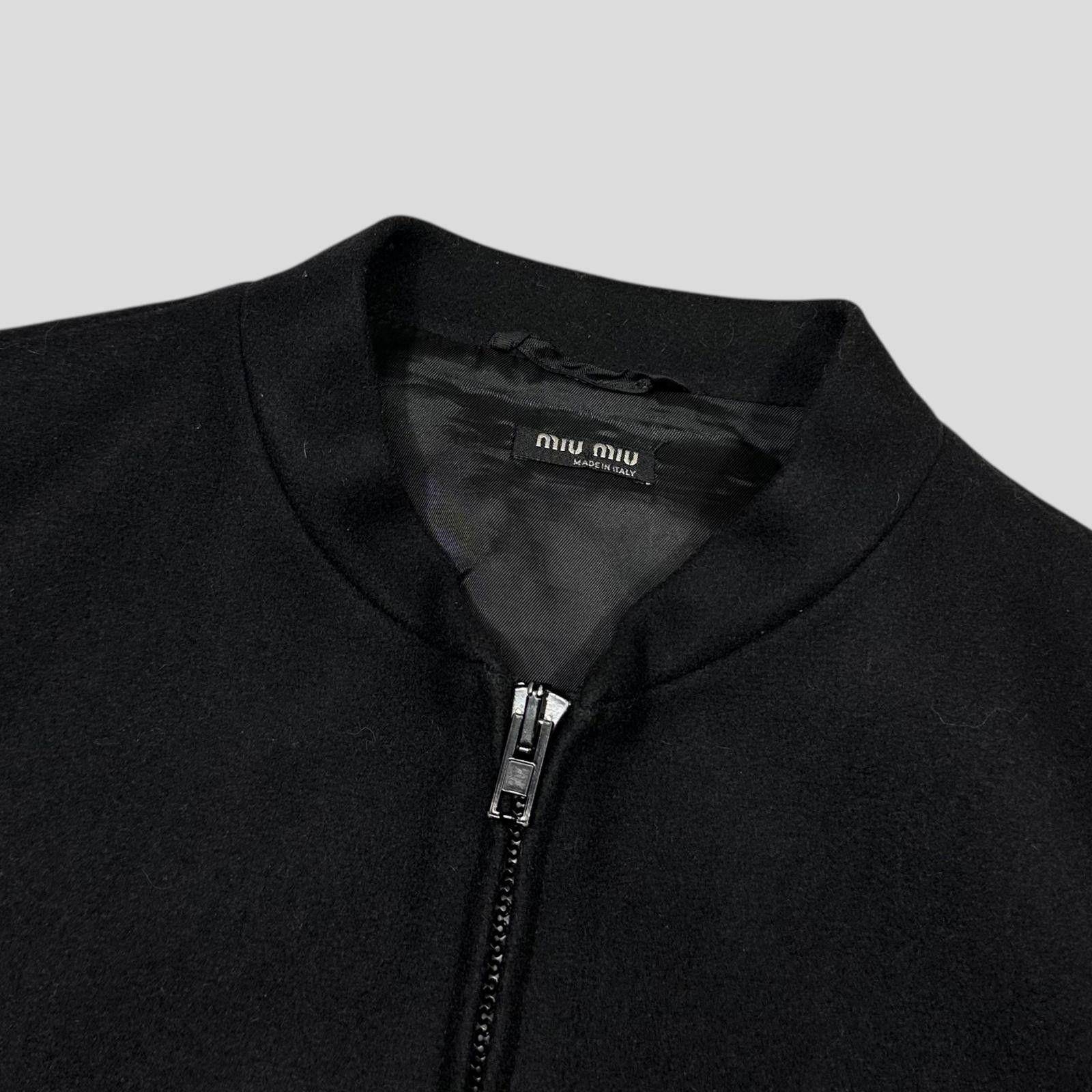 Miu Miu Miu Miu 2008 Wool & Nylon Boxy Bomber Jacket - IT48 (M/L) Size US M / EU 48-50 / 2 - 6 Thumbnail
