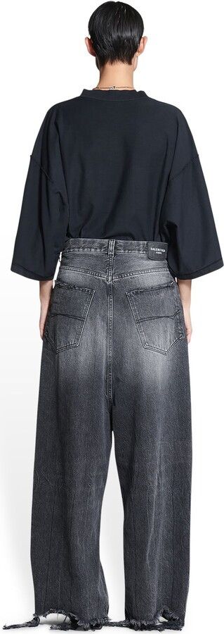 Balenciaga o1srvl11e0325 Low Crotch Jeans in Black Size 27" / US 4 / IT 40 - 5 Thumbnail