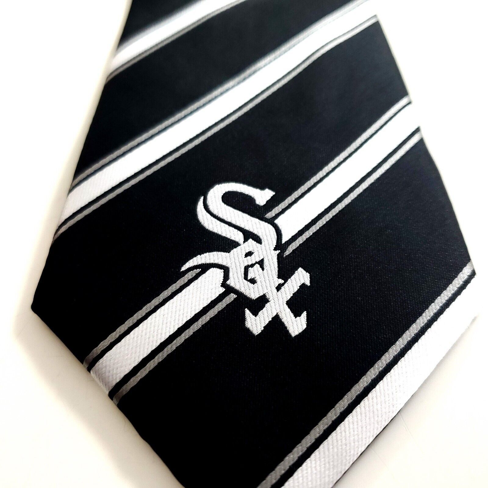 MLB Chicago Whitesox Black White Striped Polyester MLB Baseball Size ONE SIZE - 2 Thumbnail