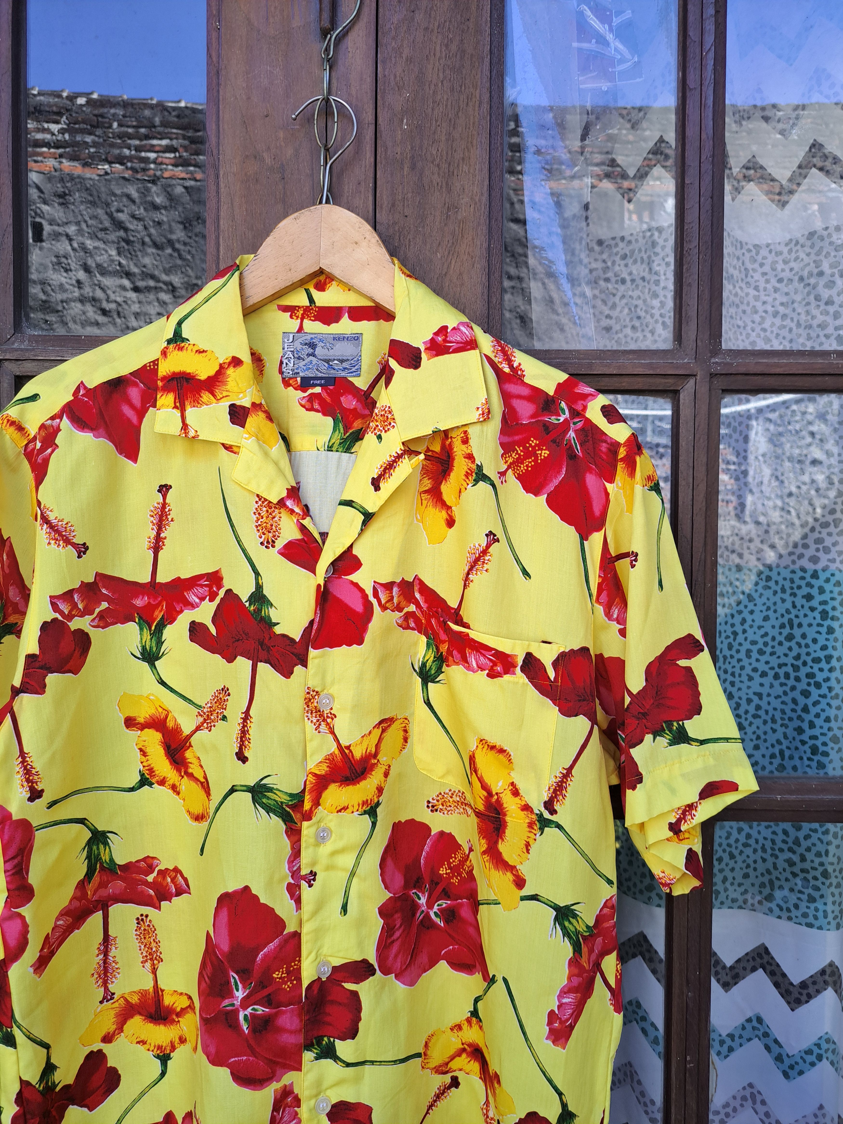 Kenzo KENZO Floral Rayon Shirts Size Free Size US L / EU 52-54 / 3 - 2 Thumbnail