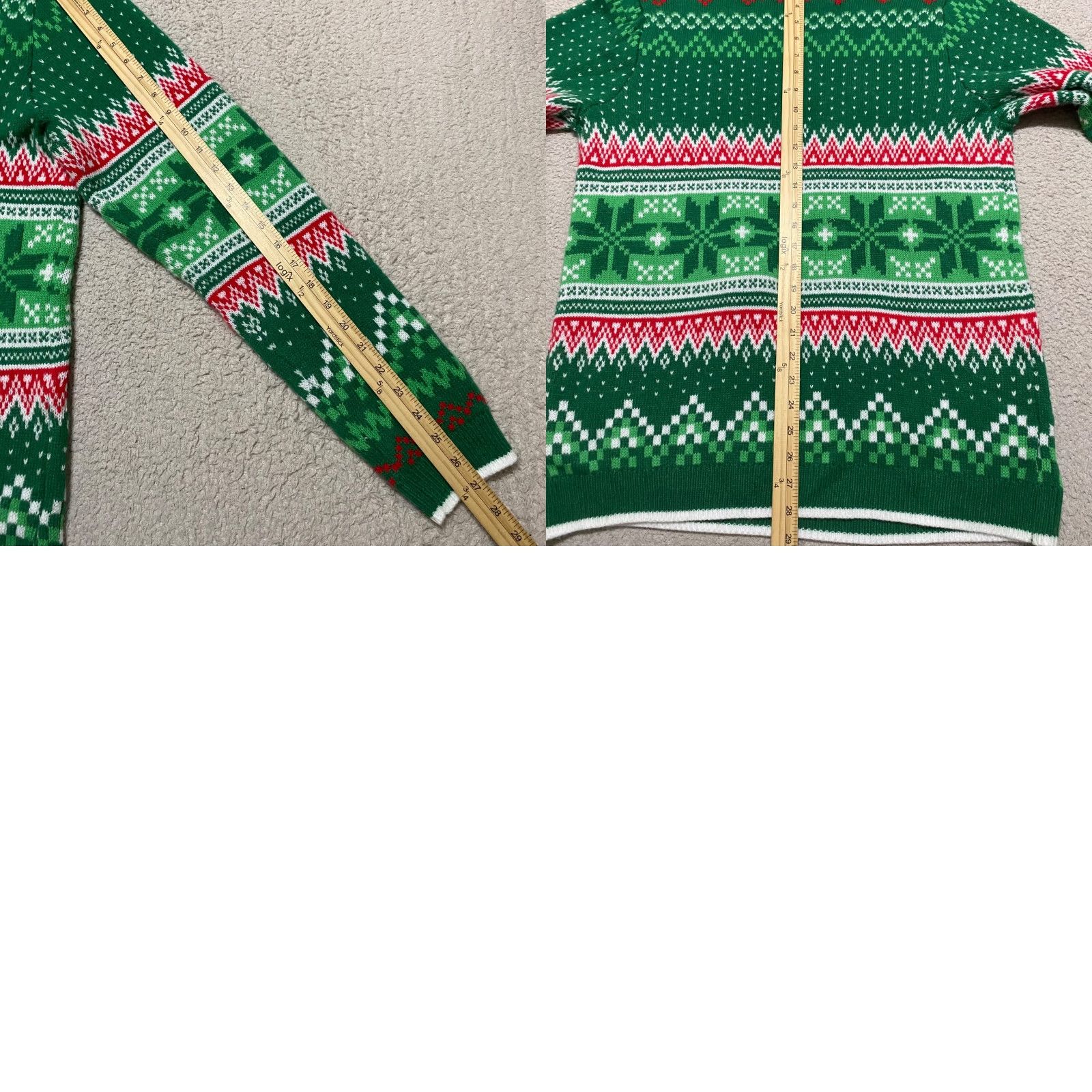 Vintage Holiday Time Mens Large Ugly Christmas Sweater Green Mood Cow Crew Neck Size US L / EU 52-54 / 3 - 8 Thumbnail