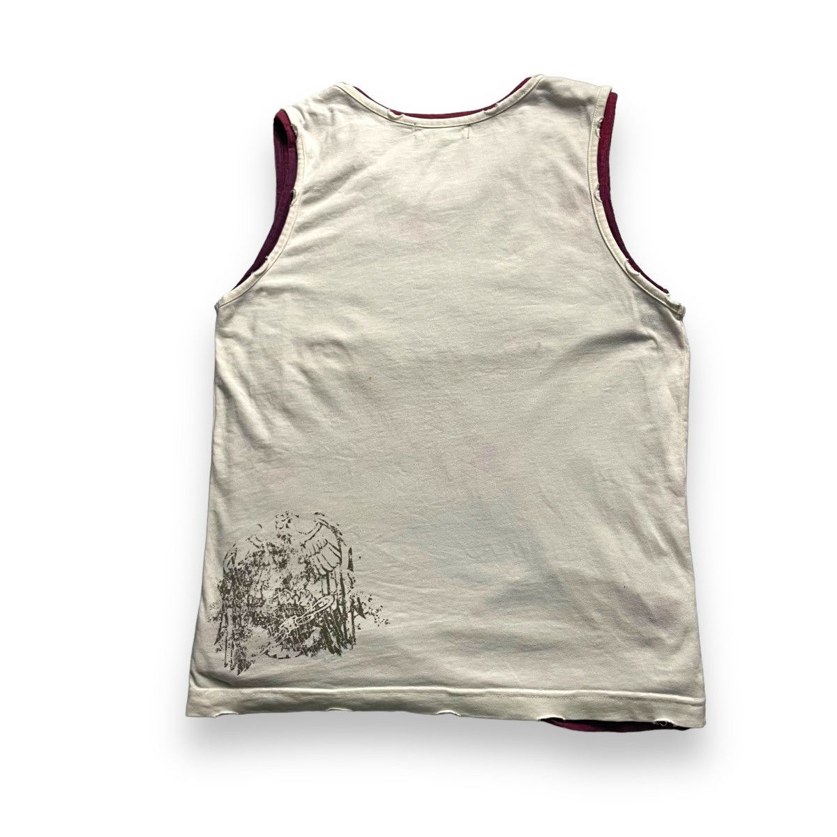 In The Attic 🇯🇵 Y2K IN THE ATTIC WORDING DOUBLE LAYER SLEEVELESS Size US L / EU 52-54 / 3 - 2 Thumbnail