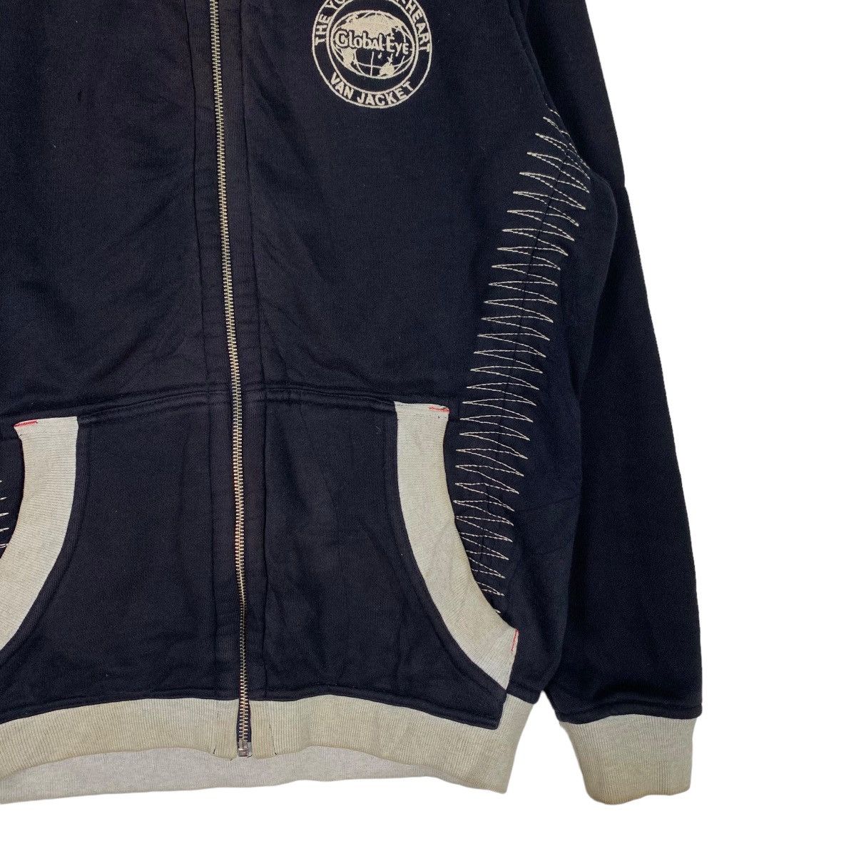 Japanese Brand VAN JAC Fleece Lined Zipper Hoodies Sweatshirt #0904-C40 Size US M / EU 48-50 / 2 - 4 Thumbnail