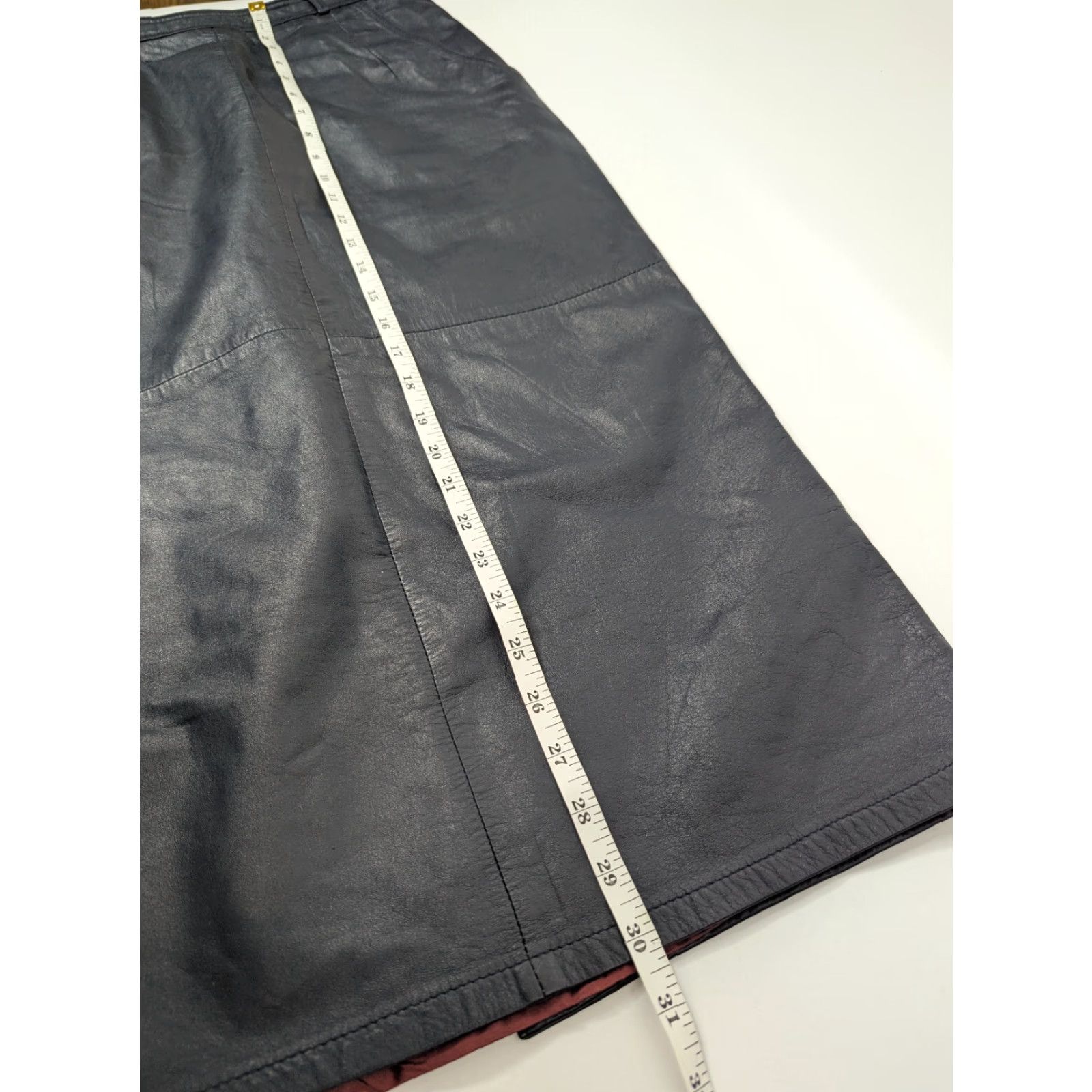 Vintage VINTAGE Betty Barclay Nappa Leather Black Pencil Skirt Pockets Size 38 Size 26" / US 2 / IT 38 - 3 Thumbnail