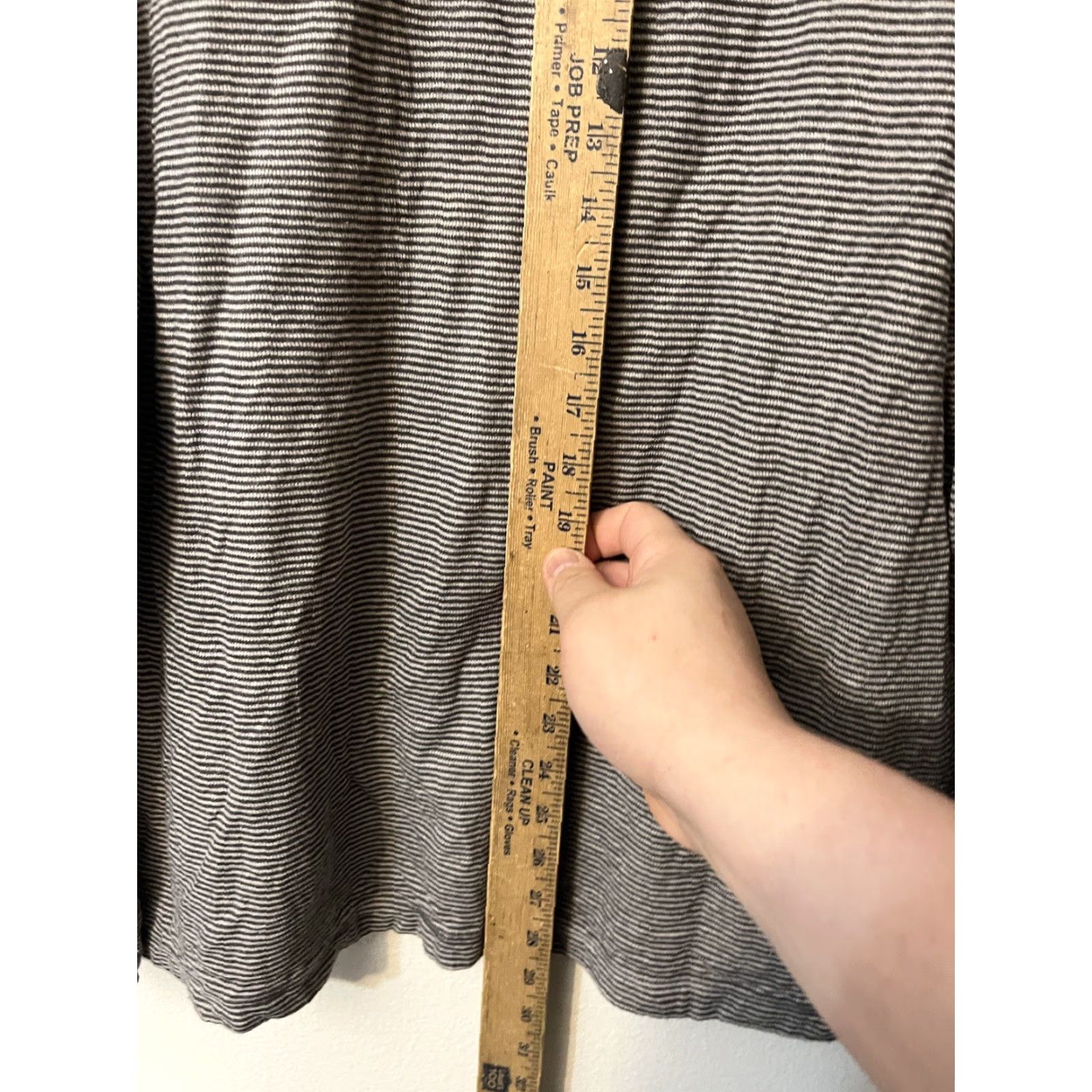 Gap GAP Sweatshirt Mens XL Long Sleeve Pullover Crew Neck Striped Gray Cotton Polyester Shirt Worded: None Size US XL / EU 56 / 4 - 4 Thumbnail