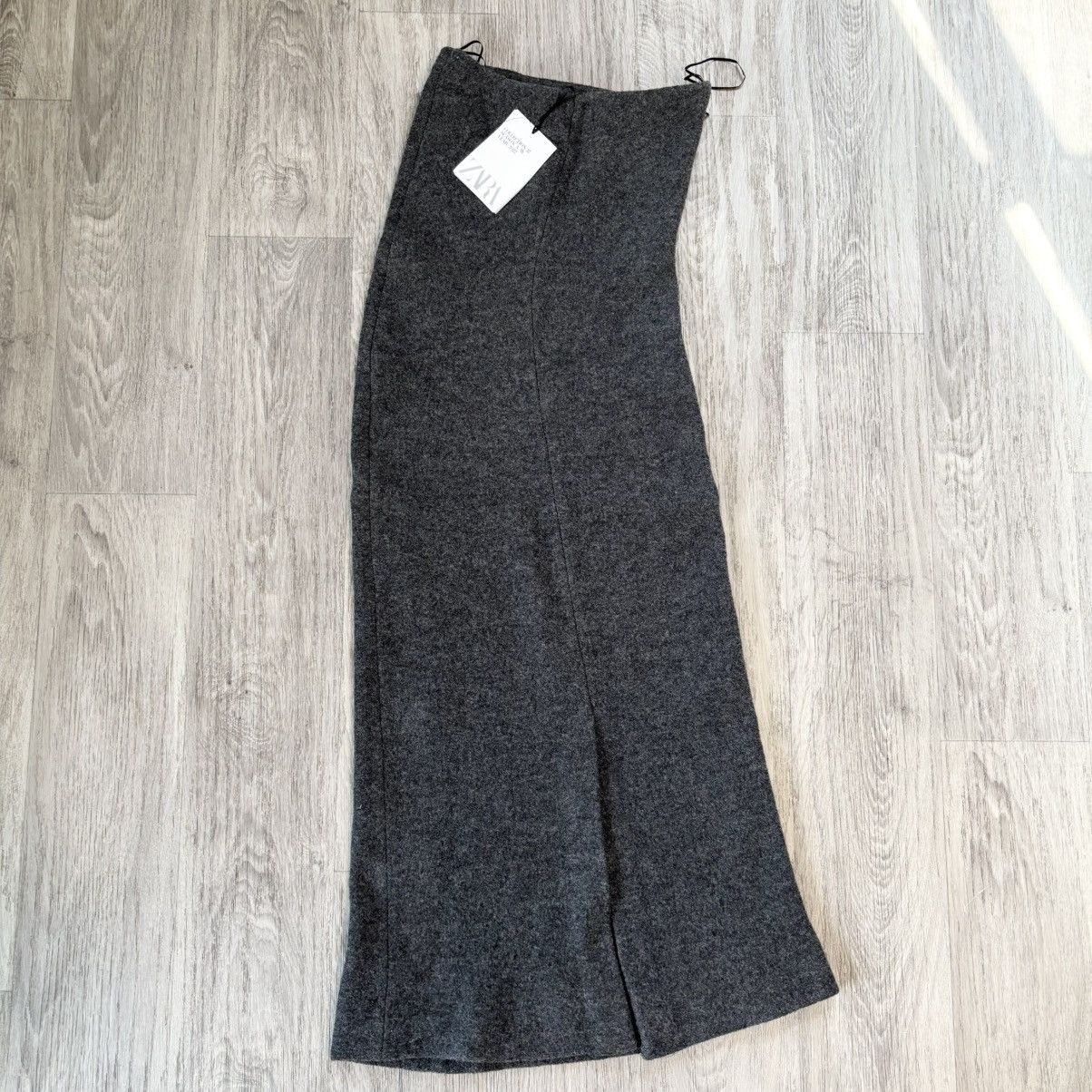Zara Zara Limited Edition Grey 100% Wool Asymmetric Maxi Dress XS Size XS / US 0-2 / IT 36-38 - 6 Thumbnail