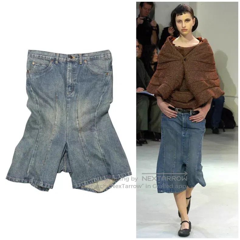 Junya Watanabe JUNYA WATANABE size S Deconstructed Low-Rise Denim Capris Size 23" - 1 Thumbnail