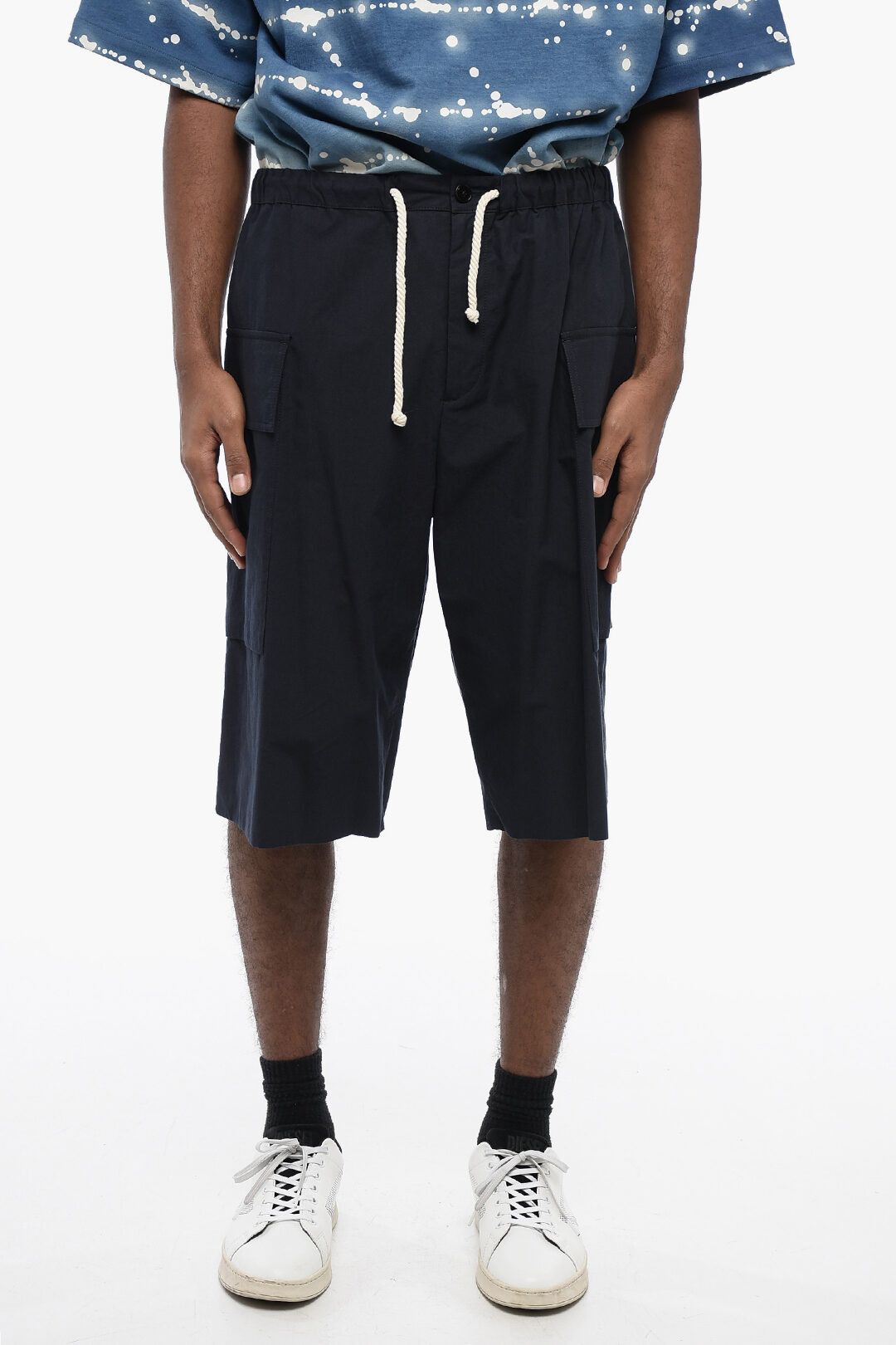 Jil Sander og1mm0625 Cotton Cargo Short in Dark Blue Size US 32 / EU 48 - 1 Thumbnail