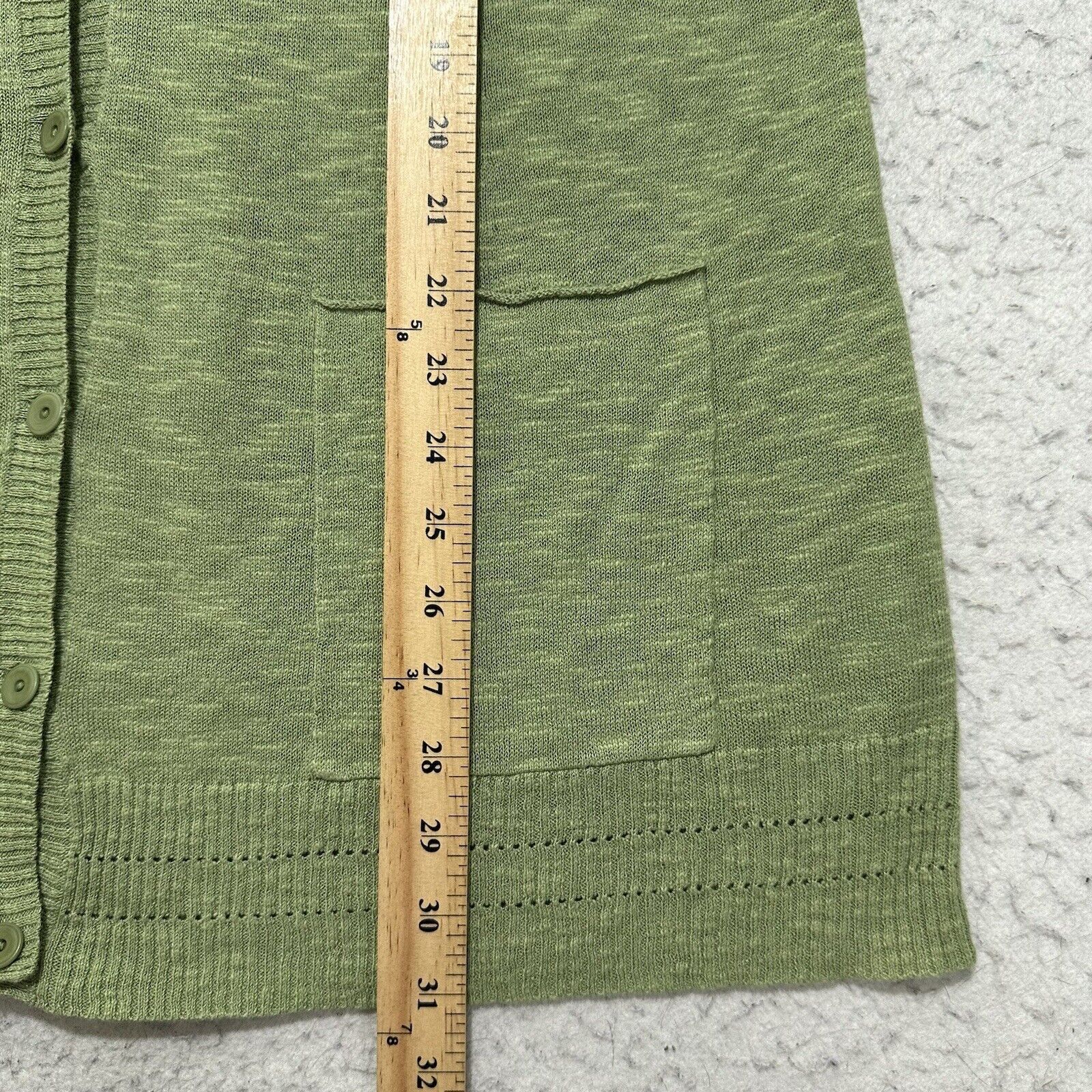 Eileen Fisher Eileen Fisher Large Linen Slub Cardigan Sweater Green Size L / US 10 / IT 46 - 9 Thumbnail