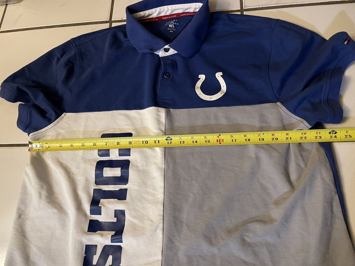 Tommy Hilfiger Tommy Hilfiger Royal Blue Gray Indianapolis Colts Polo Shirt Size US XXL / EU 58 / 5 - 6 Thumbnail
