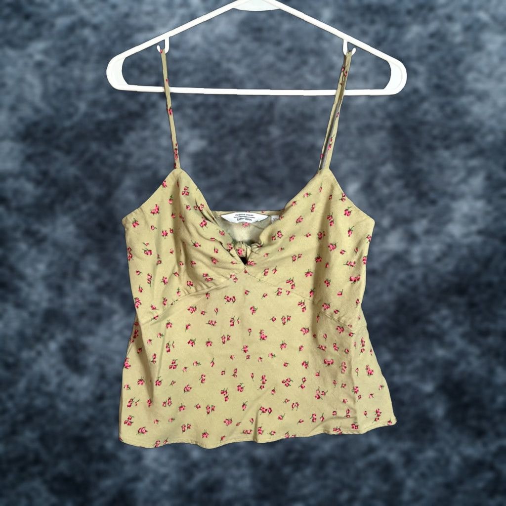 & Other Stories & Other Stories Floral Tank Womens 10 Beige Spaghetti Strap Casual Summer 10 Womens Size L / US 10 / IT 46 - 1 Thumbnail