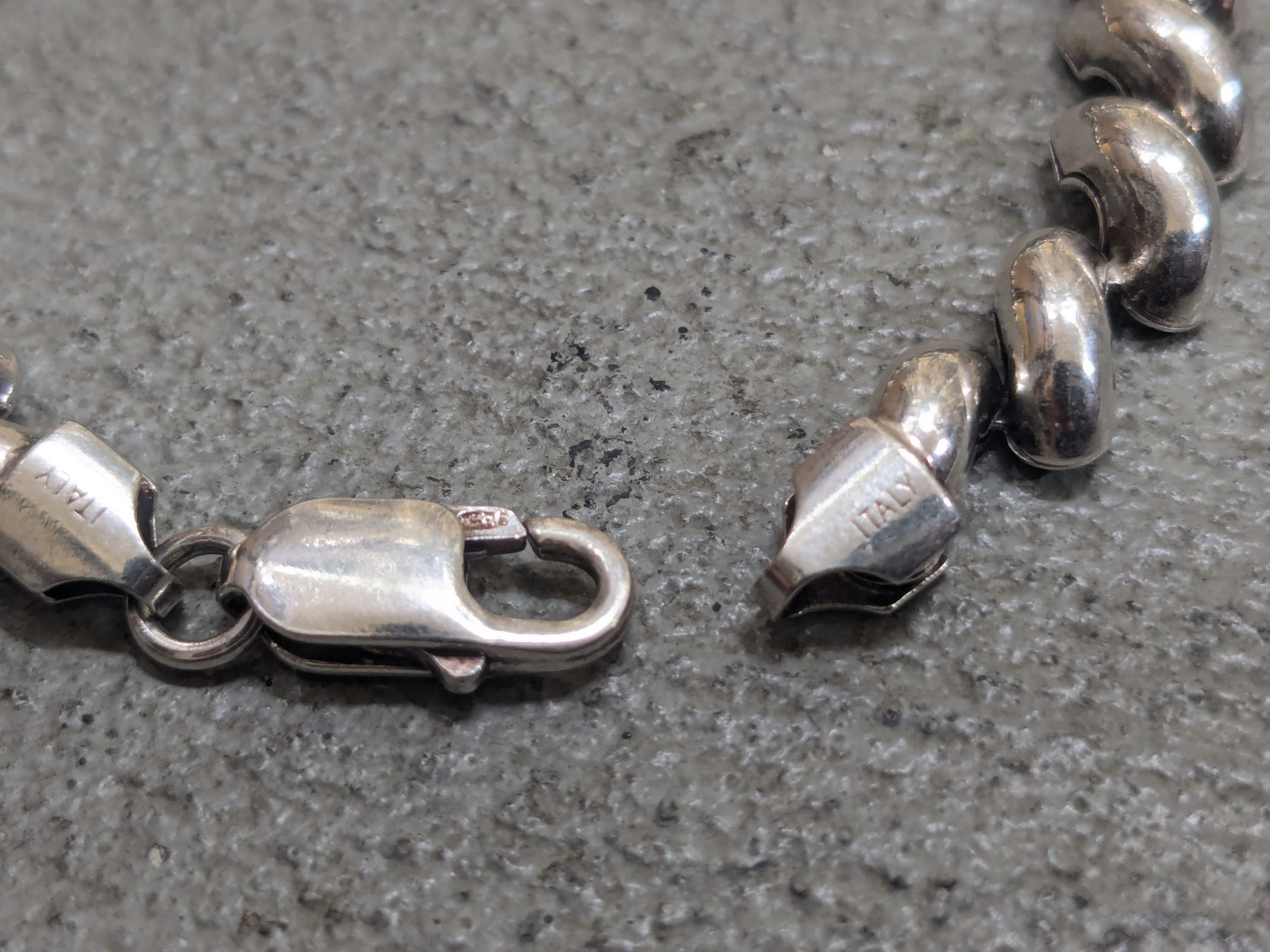 Sterling Silver Vintage Sterling Silver Bracelet San Marco Marcaroni Italy Size ONE SIZE - 4 Thumbnail