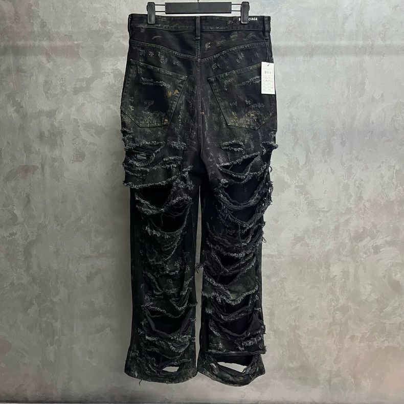 Balenciaga Balenciaga size XS Crimson tear and dirt effect pocket str Size US 27 - 2 Thumbnail