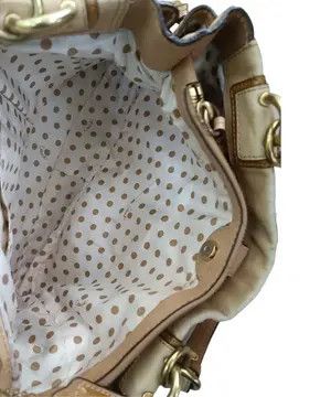 Coach COACH Peyton Leather Carryall Bag Beige Polka Dot Lining Size ONE SIZE - 9 Thumbnail
