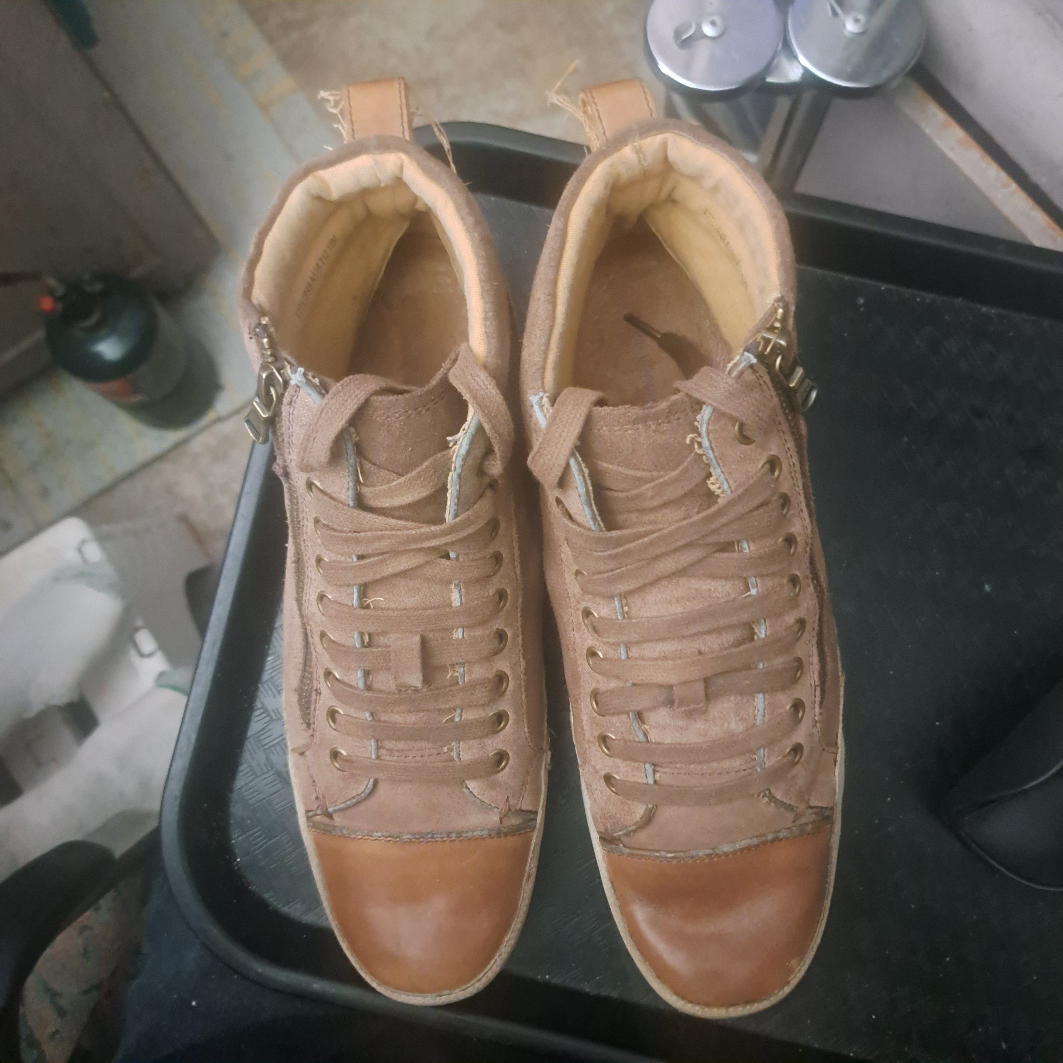 John Varvatos John Varvatos Star High Top Sneakers Suede/Leather Men’s Size US 10 / EU 43 - 4 Thumbnail