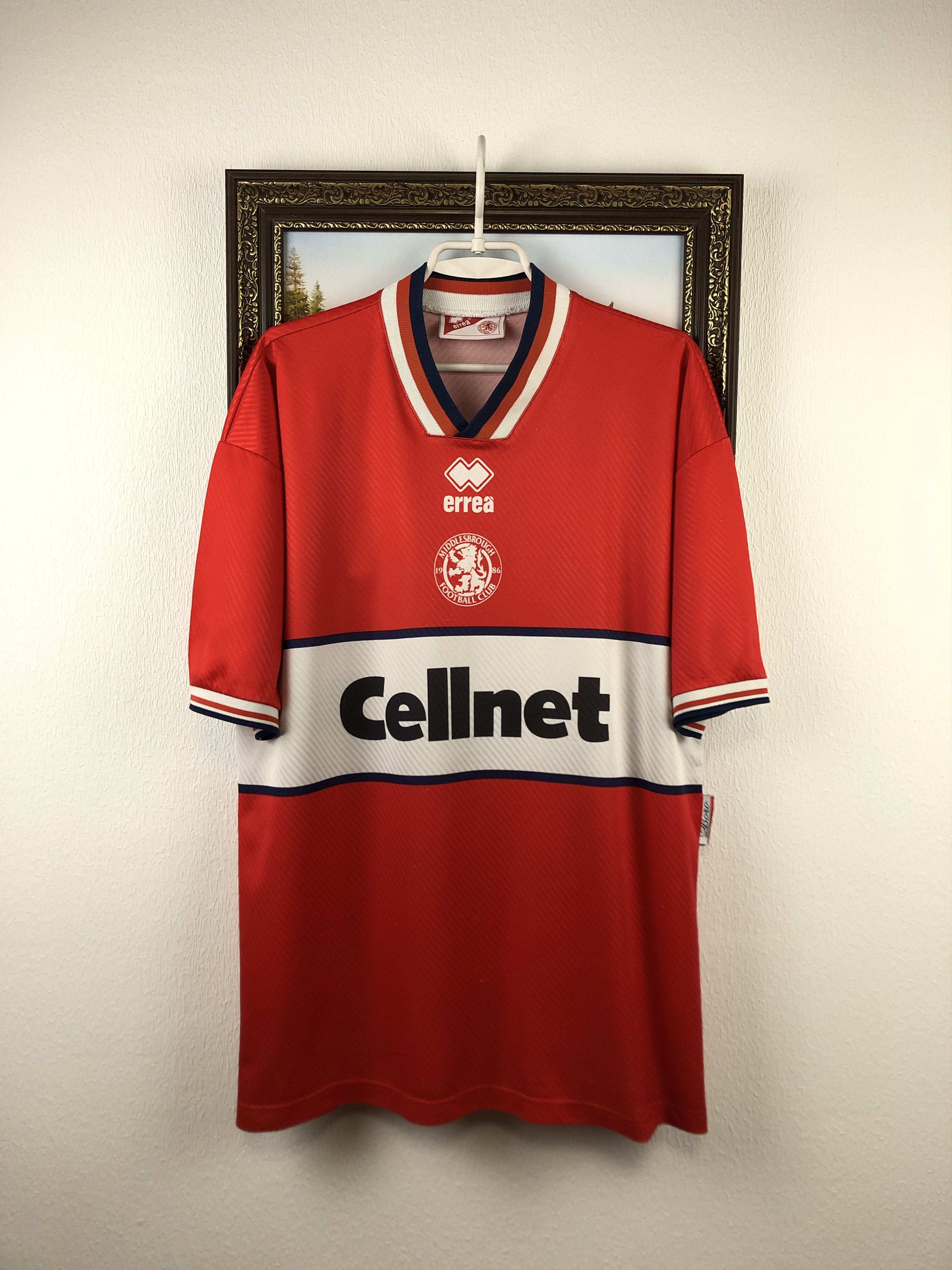 Vintage Middlesbrough shirt 1997 Soccer Errea Jersey Mens Trikot Size US XL / EU 56 / 4 - 1 Thumbnail