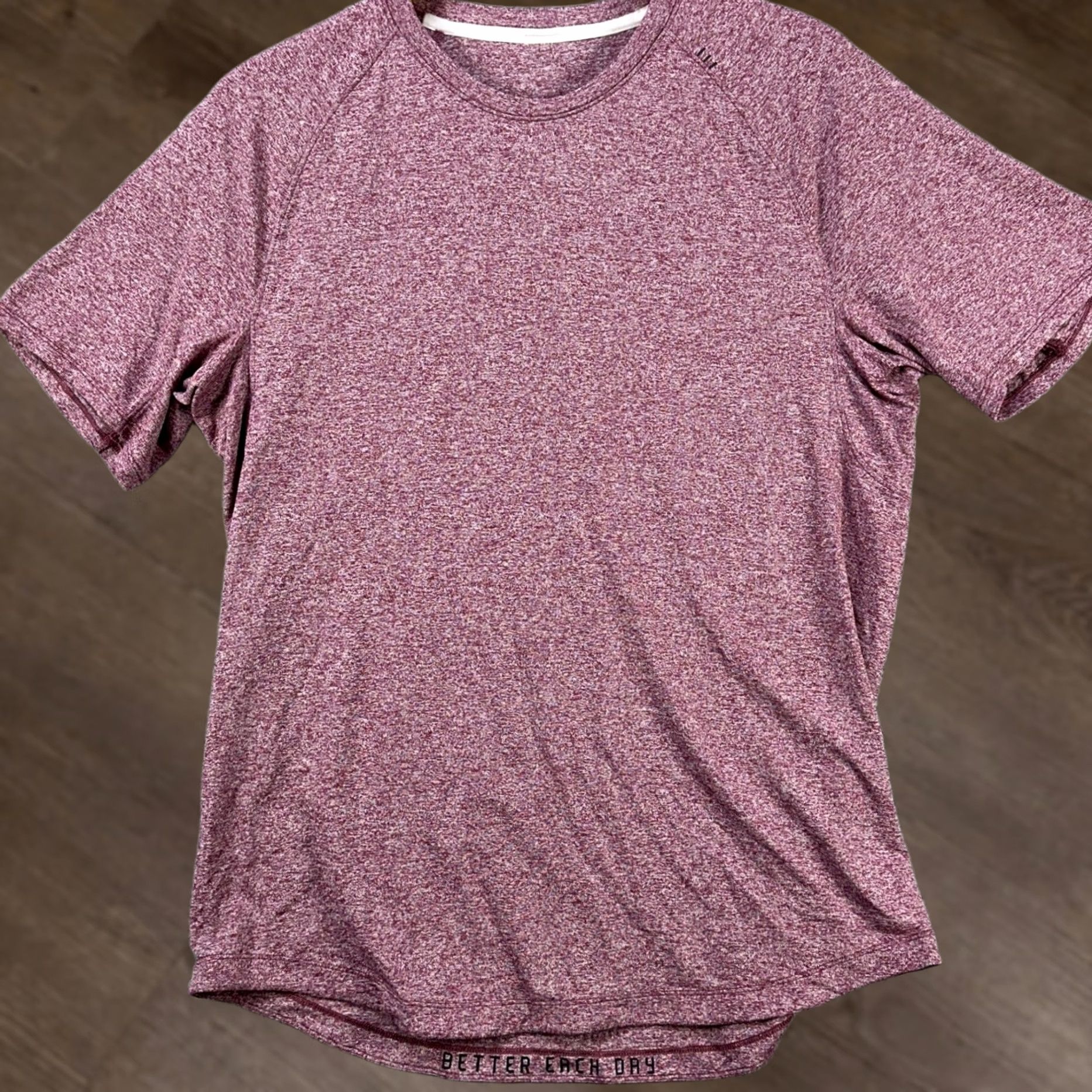 Lululemon Lululemon Athletic Shirt Mens Medium Purple Salt Pepper Raglan Short Sleeve Logo Shirt Size US M / EU 48-50 / 2 - 1 Thumbnail