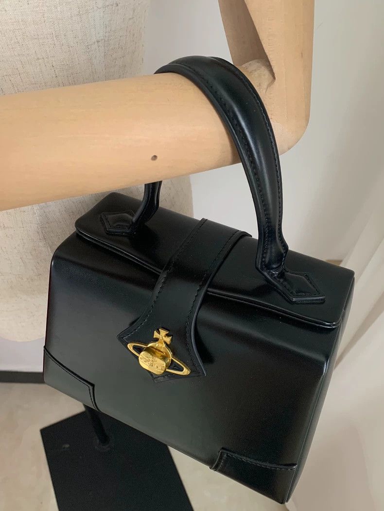 Vivienne Westwood Vivienne Westwood Saturn logo retro lock bag handbag Size ONE SIZE - 5 Thumbnail