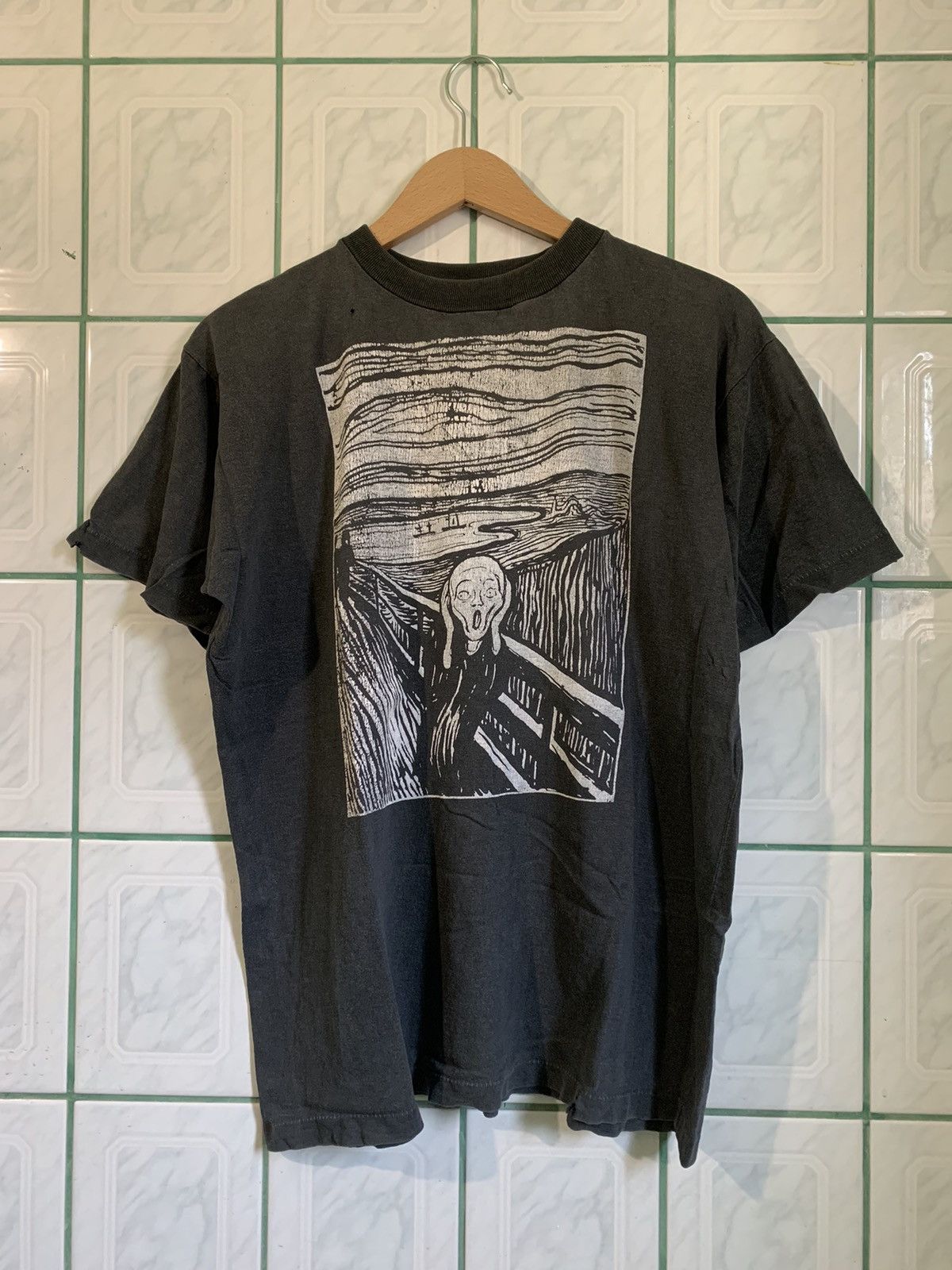 Vintage Vintage Edvard Munch Scream Distressed Single Stitch Tee Size US M / EU 48-50 / 2 - 1 Thumbnail