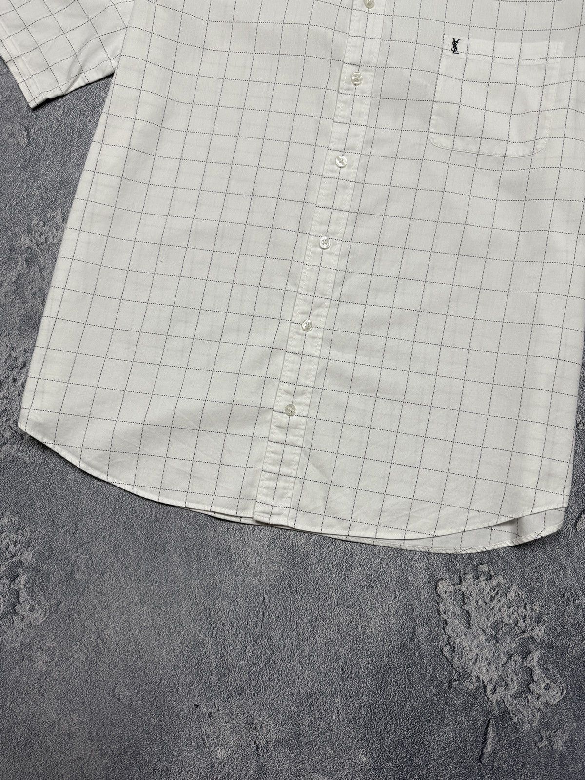 Yves Saint Laurent Vintage Yves Saint Laurent YSL Shirt Button Up Size US XL / EU 56 / 4 - 4 Thumbnail