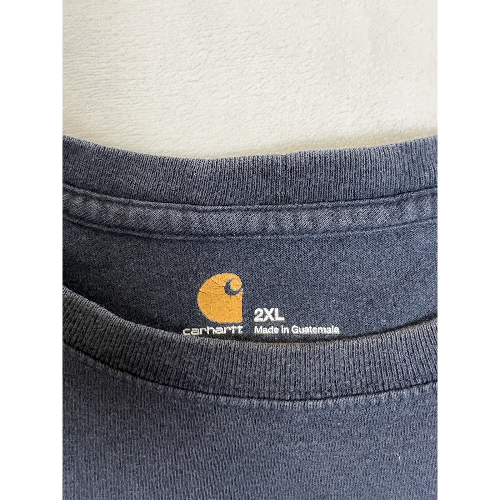 Carhartt Vintage Carhartt T-Shirt Size 2XL Navy Blue Spell Out Staine Size US XXL / EU 58 / 5 - 6 Thumbnail