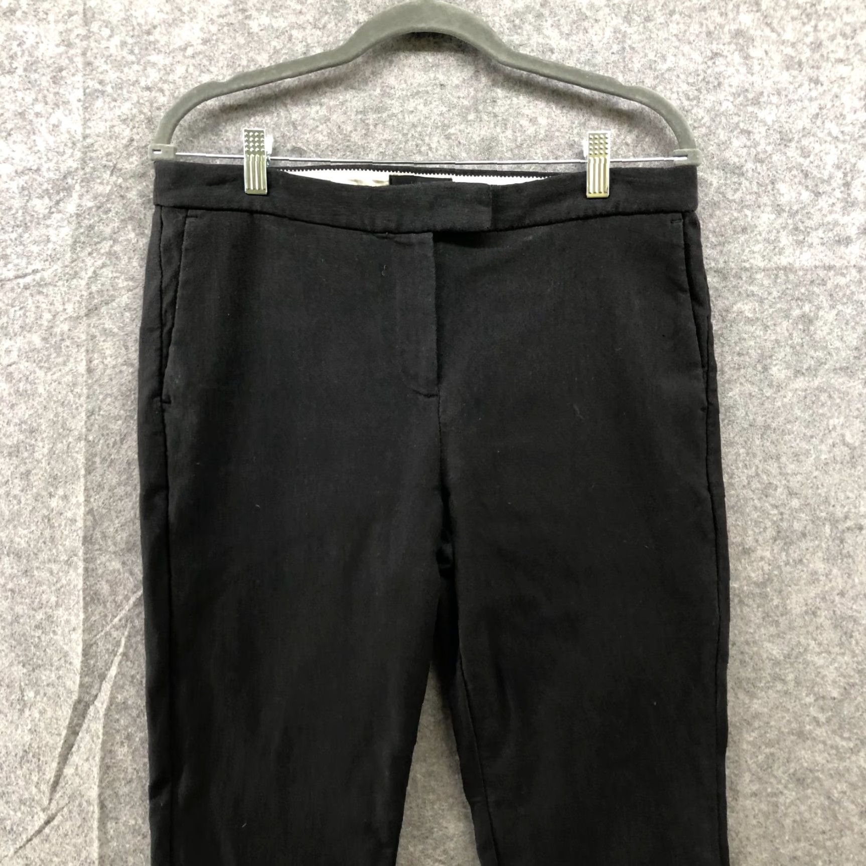 J.Crew J. Crew Ryder Dress Pants Womens 10 Skinny Ankle Black Stretch Cotton Blend Size 32" / US 10 / IT 46 - 3 Thumbnail