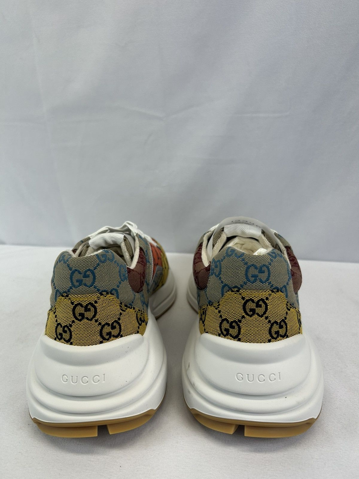 Gucci GUCCI Rhyton GG Leather Canvas Sneaker Size US 13 / EU 46 - 7 Thumbnail
