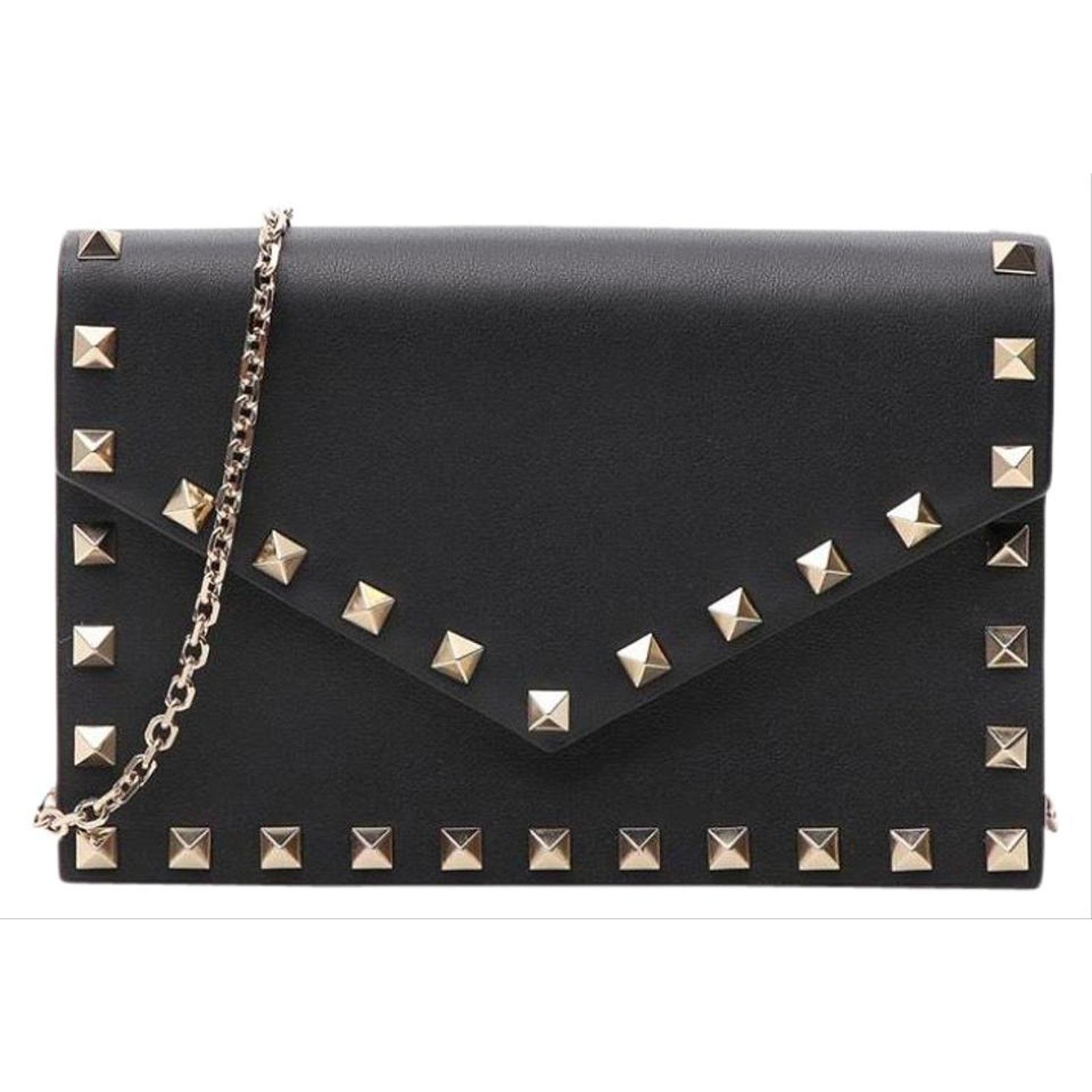 Valentino Valentino Garavani Rockstud envelope leather chain bag Size ONE SIZE - 1 Thumbnail