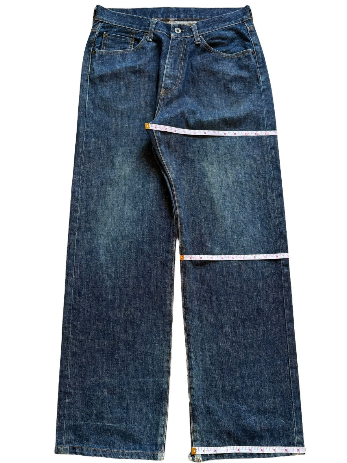 Japanese Brand Vintage Japanese Brand Blue Wash Distressed Baggy Jeans Size 32" / US 10 / IT 46 - 14 Thumbnail
