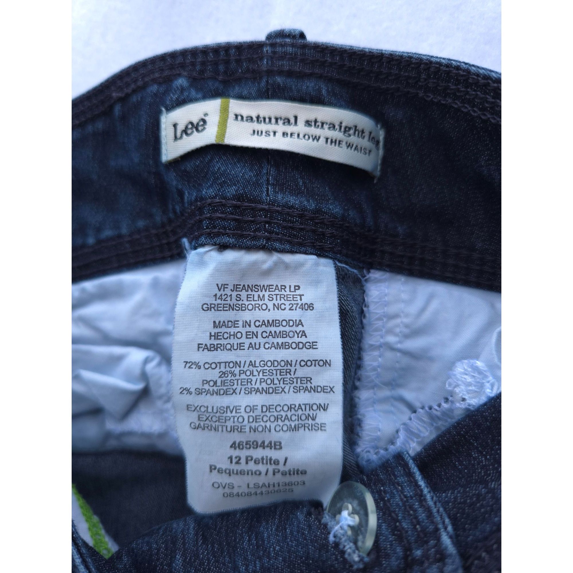 Lee Lee Natural Straight Leg Jeans Just Below The Waist 12P Gray Size 34" / US 12 / IT 48 - 3 Thumbnail