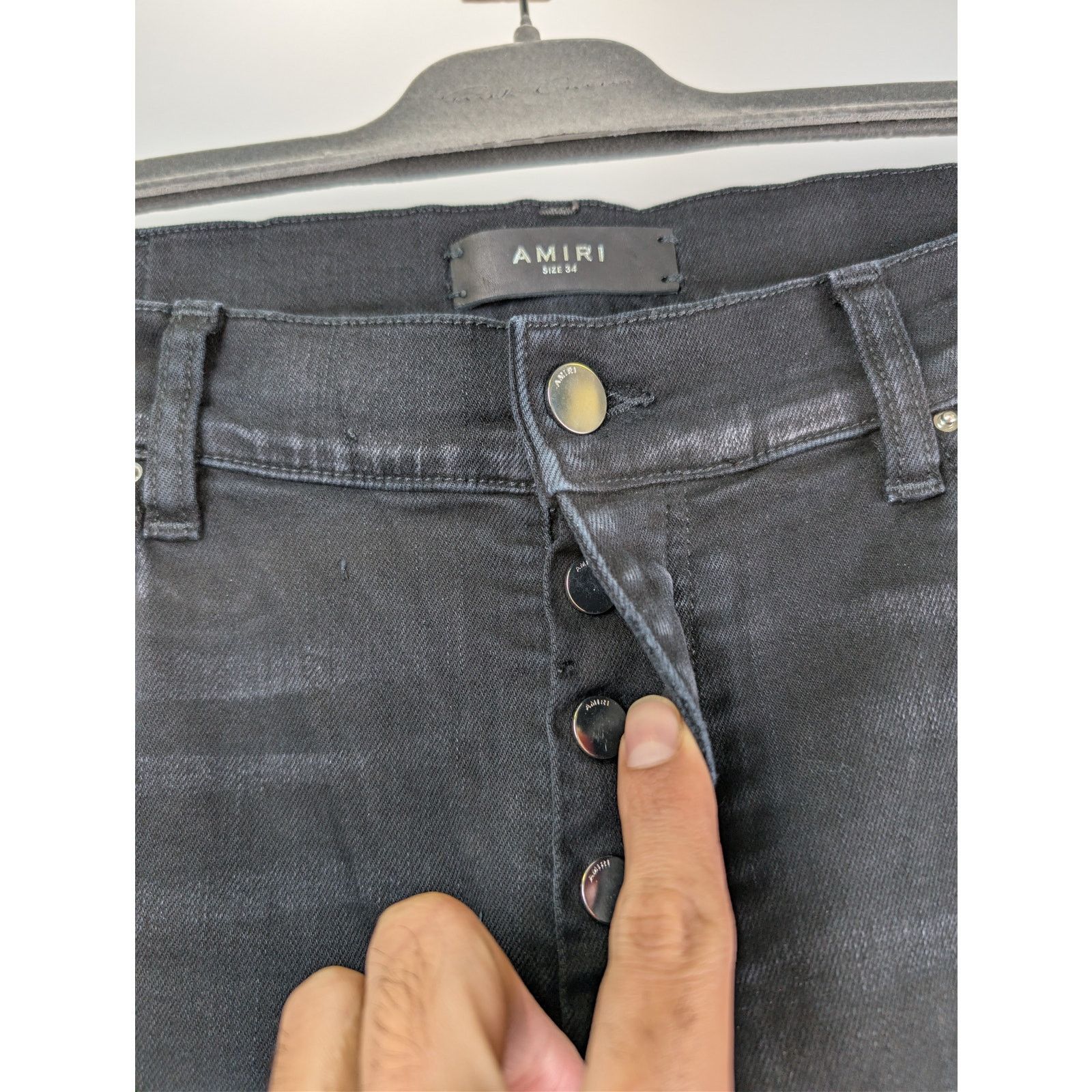Amiri o1rshd1 Q:2 / Wes Lang Reaper Logo Jean in Aged Black Size US 34 / EU 50 - 7 Thumbnail