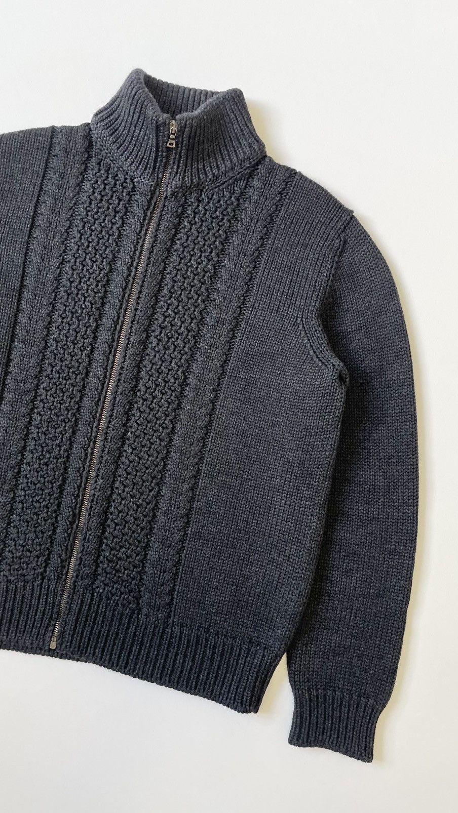 Prada A/W 10 Heavy Wool Drivers Zip Cardigan Size US L / EU 52-54 / 3 - 6 Thumbnail