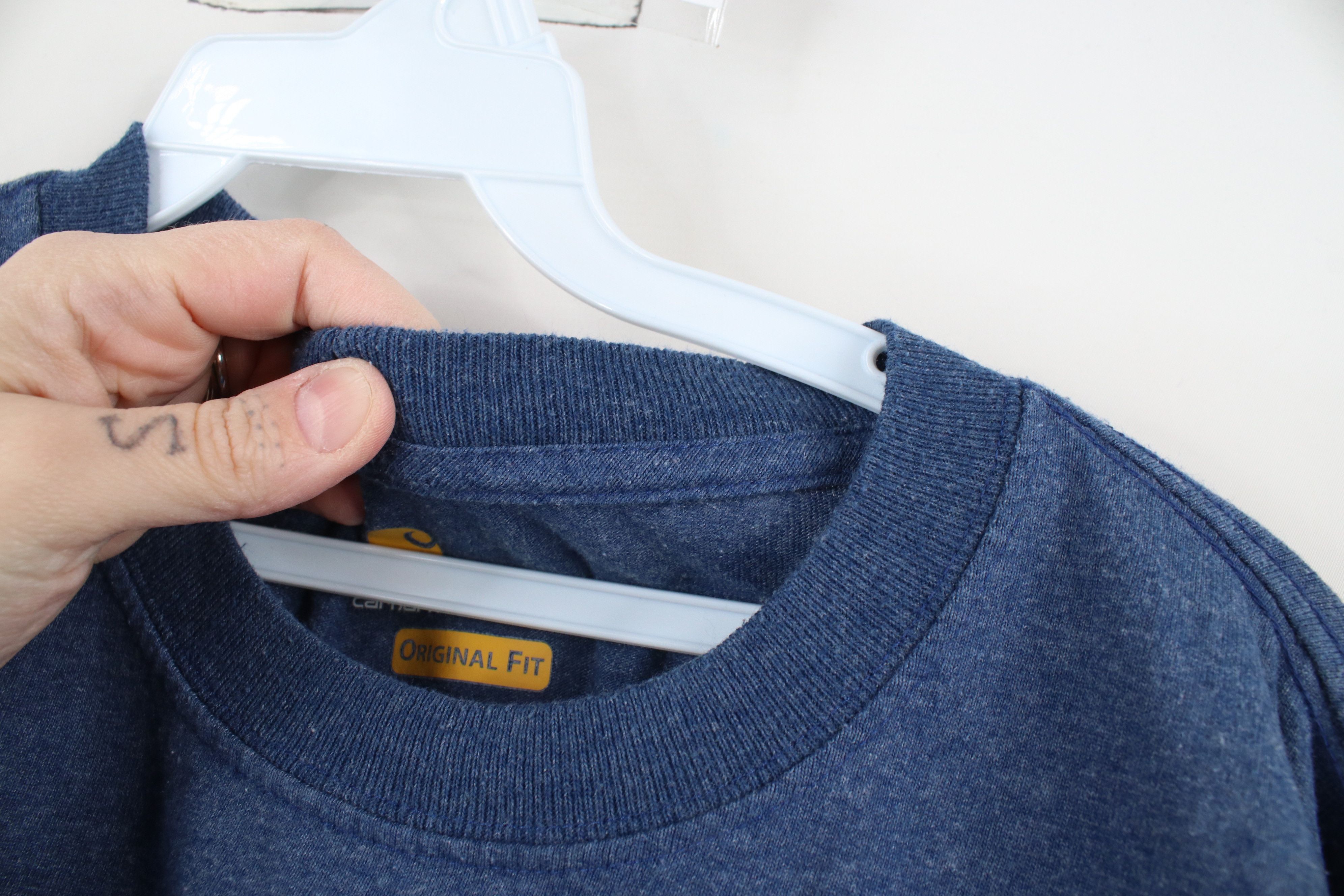 Carhartt × Vintage Vintage Y2K Carhartt Spell Long Sleeve T-Shirt Heather Blue Size US S / EU 44-46 / 1 - 6 Thumbnail