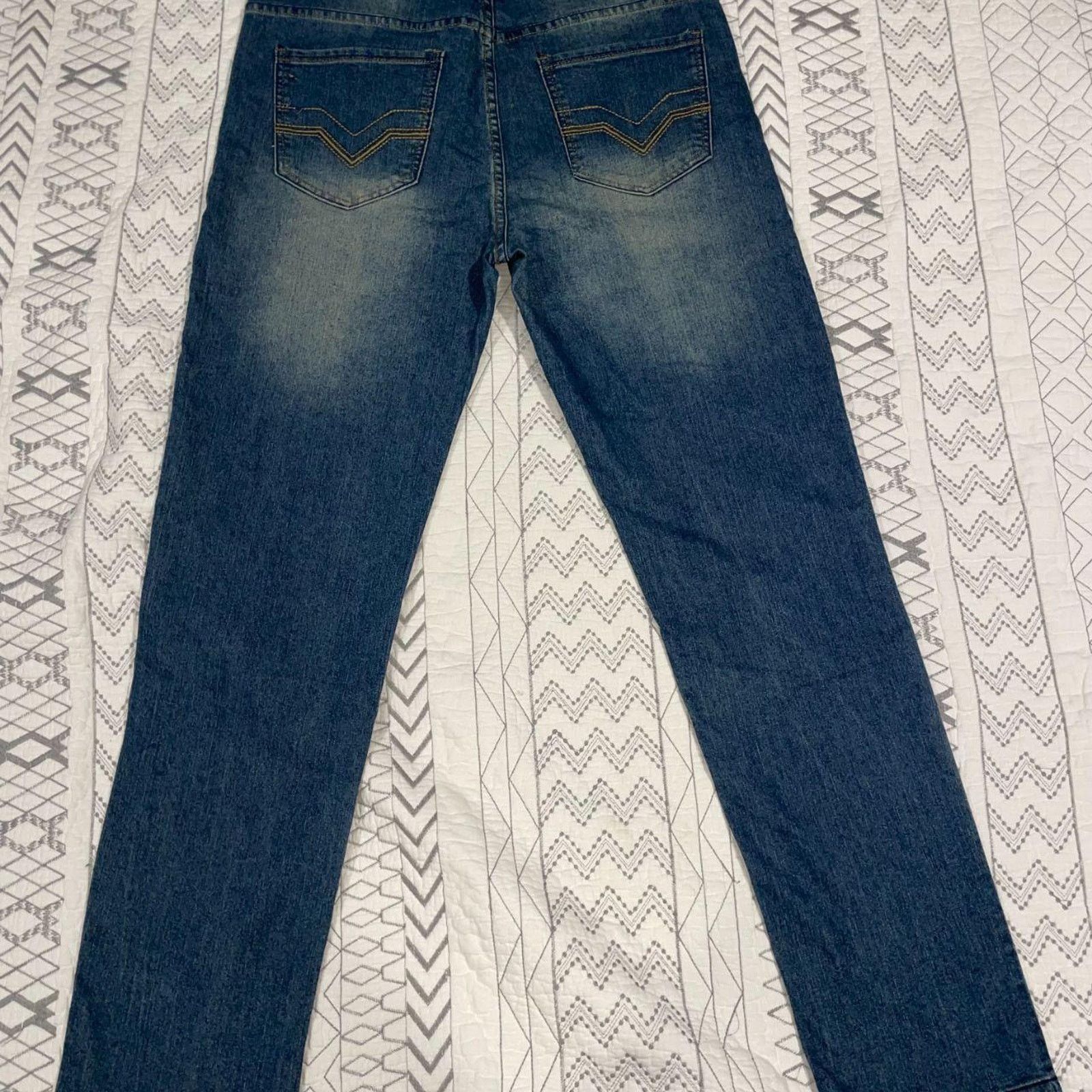 Stitch's Jeans 36x32 Stitches Rivets Blue Jeans Size US 36 / EU 52 - 6 Thumbnail